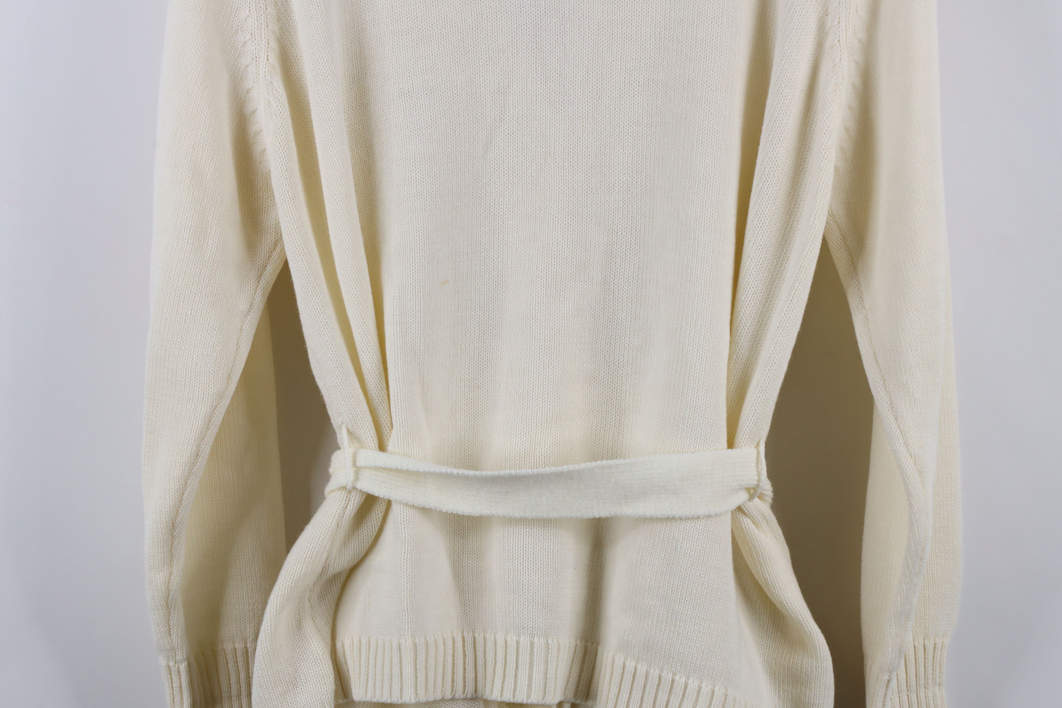 Vintage Vintage 70s Streetwear Knit Belted Shawl Cardigan Sweater Size M / US 6-8 / IT 42-44 - 14 Thumbnail