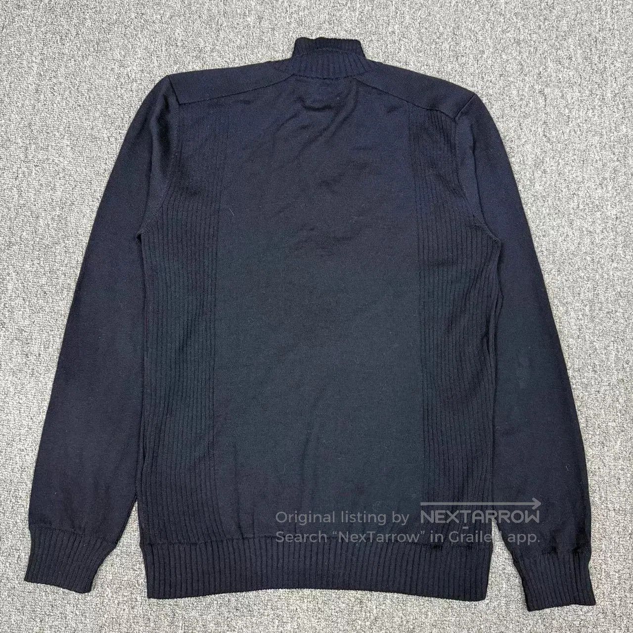 Versace Versace Leather Trim Knit Zip Jacket. Size US M / EU 48-50 / 2 - 2 Thumbnail