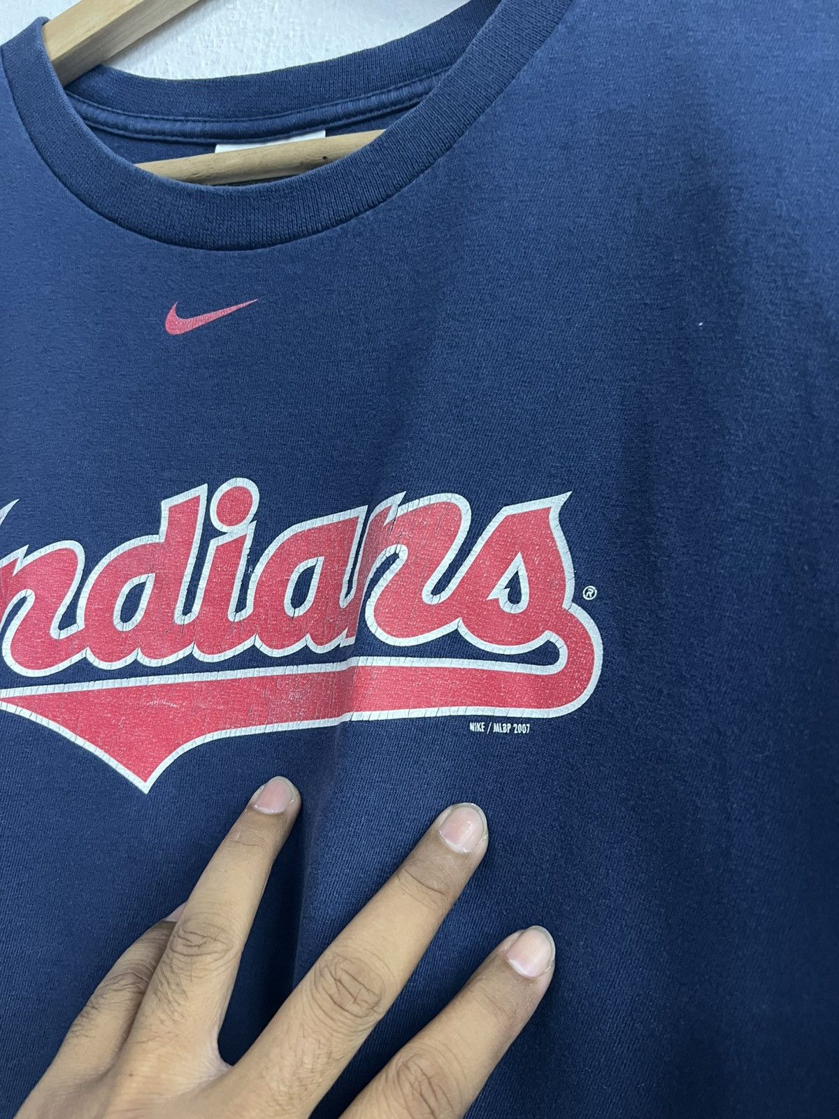 MLB × Nike × Vintage Vintage Rare Y2K Nike Indians MLB Tee Size US L / EU 52-54 / 3 - 5 Thumbnail