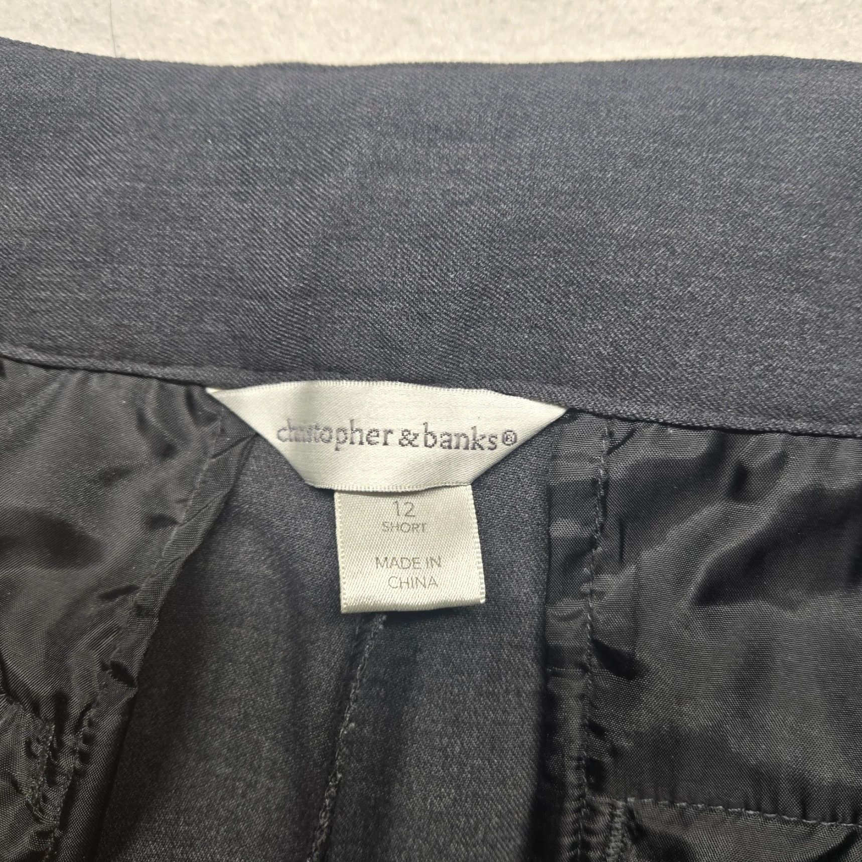 Vintage Christopher & Banks Straight Pants Pockets Gray Size 12 Womens Adult Regular Size 34" / US 12 / IT 48 - 3 Thumbnail