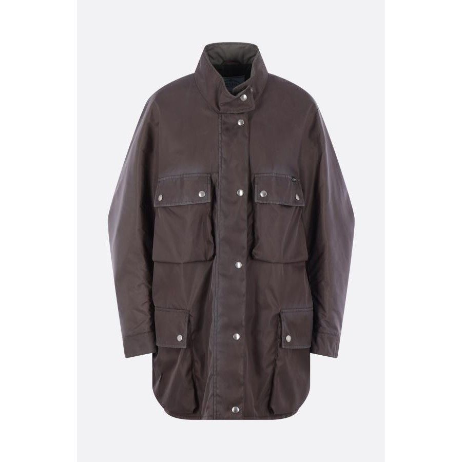 Prada PRADA Dark Gray Re-Nylon Rain Jacket New & Authentic (Women' Size XS / US 0-2 / IT 36-38 - 1 Thumbnail