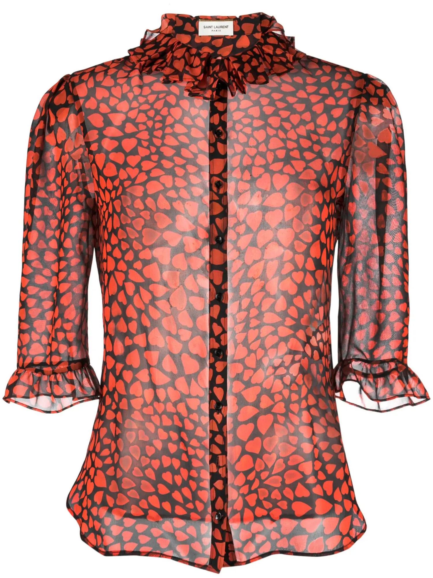 Saint Laurent Paris o1s1wg110924 Patterned Shirts & Blouses in Multicolor Size M / US 6-8 / IT 42-44 - 1 Thumbnail