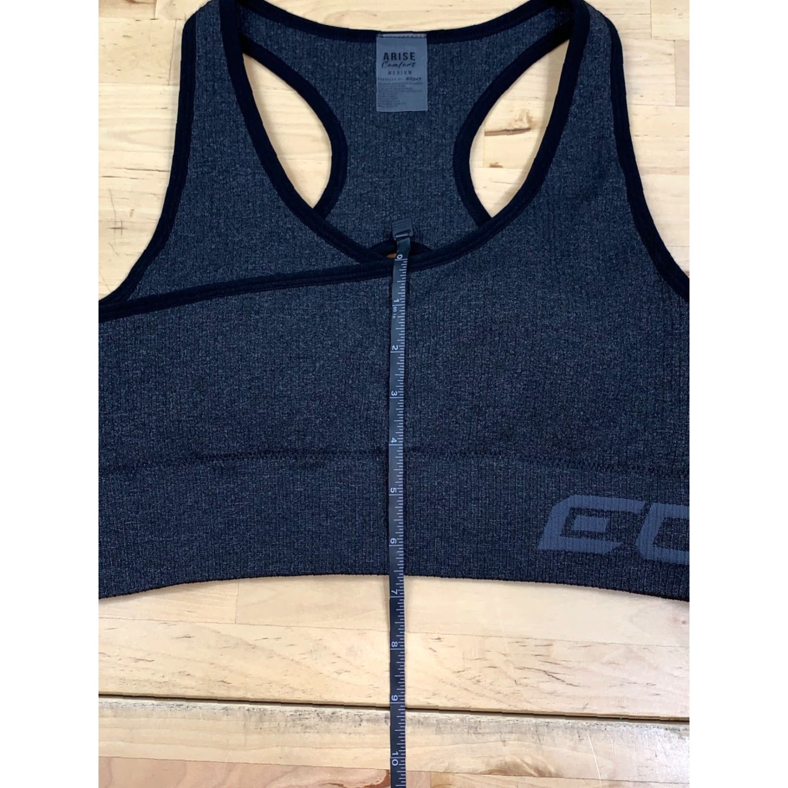 Vintage ECHT Arise Comfort Racerback Sports Bra M Black Women's Sports Bra Racerback Activewear Size ONE SIZE - 5 Thumbnail