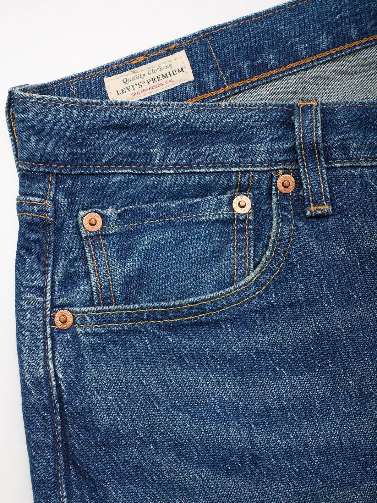 Levi's LEVI'S Premium 501 Distressed Blue Cotton Denim Jeans Size US 34 / EU 50 - 10 Thumbnail