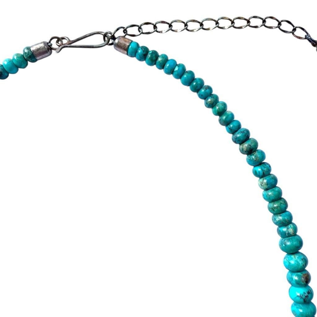 Vintage JAY KING DTR Mine Finds Genuine Turquoise Gemstone Copper Rose Gold Tone Bib Statement Necklace Designer Jewelry Size ONE SIZE - 6 Thumbnail