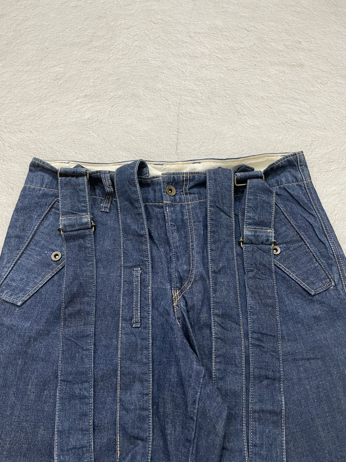 Japanese Brand 2000s Japan Workwear Denim Pants Suspender Y2K Carhartt Size US 34 / EU 50 - 4 Thumbnail