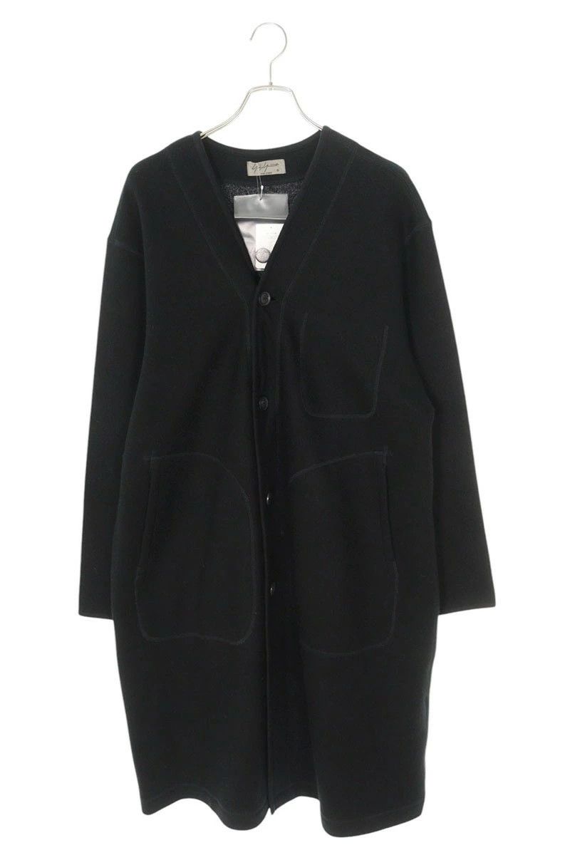 Yohji Yamamoto YOHJI YAMAMOTO POUR HOMME Wool Cotton Collarless Coat Size US L / EU 52-54 / 3 - 1 Thumbnail