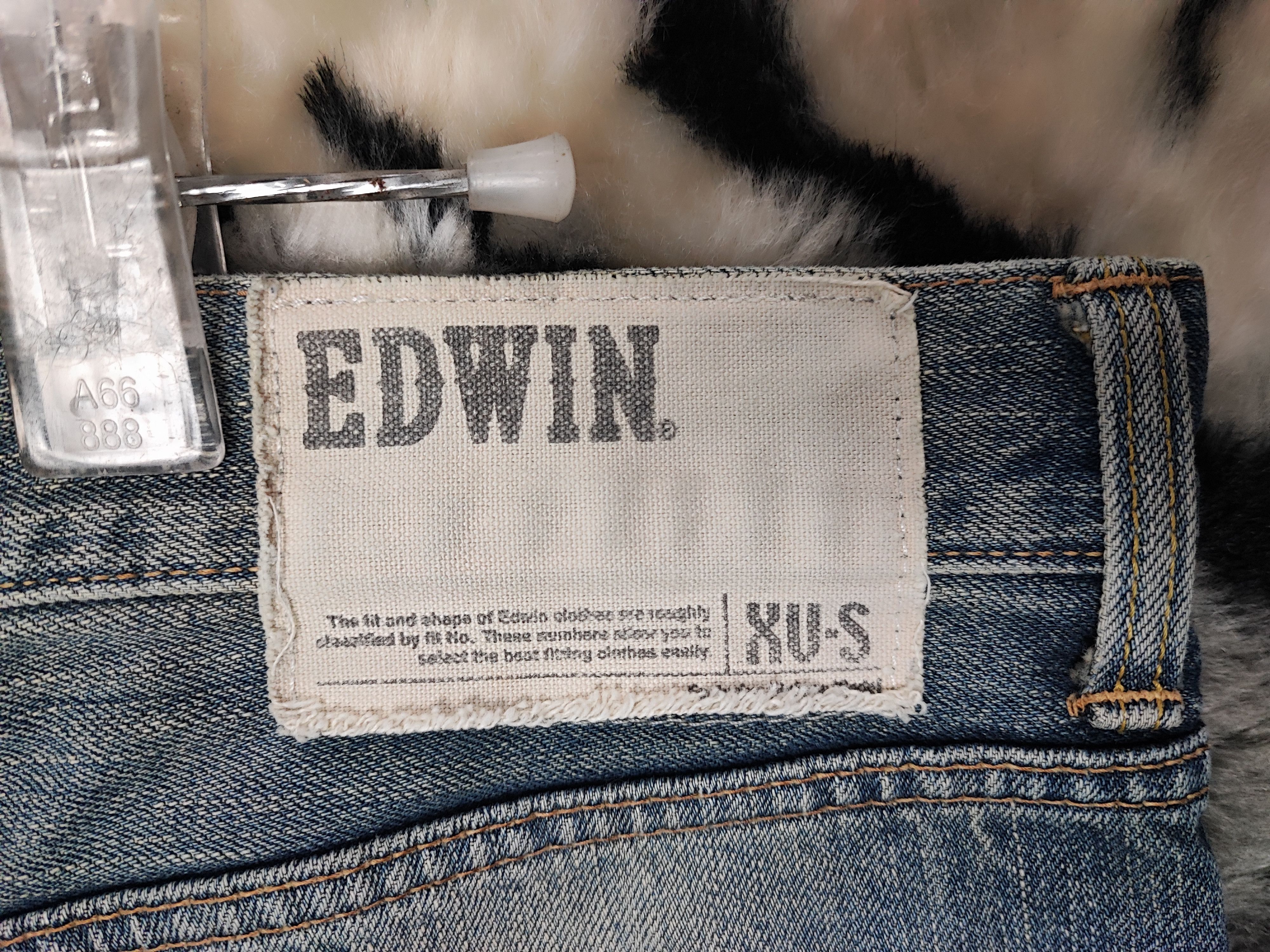 Edwin Vintage 90s Edwin Xv Faded Wash Whiskers Distressed Relaxed Size US 34 / EU 50 - 16 Thumbnail