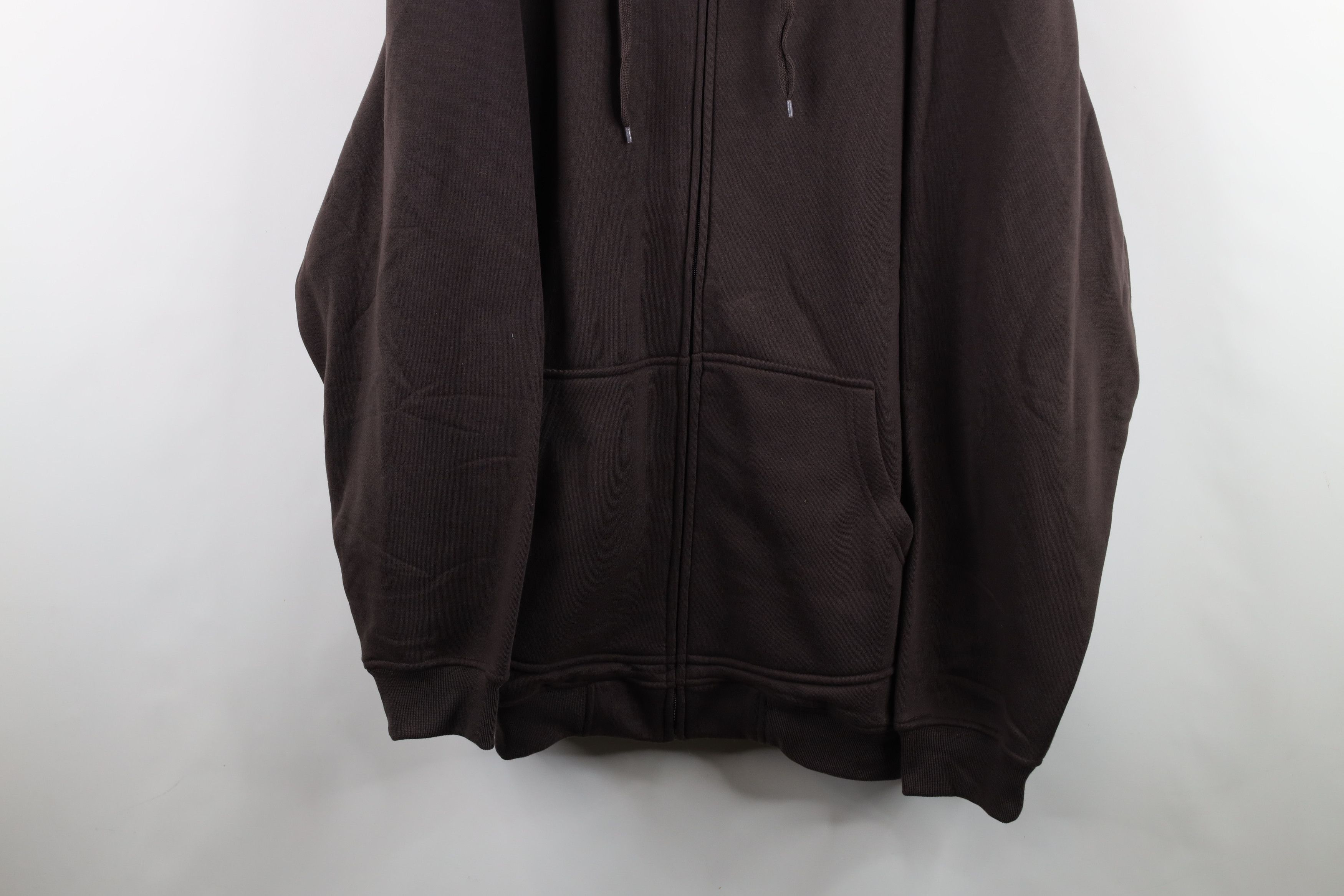 Vintage Deadstock Vintage 90s Y2K Streetwear Lined Hoodie Brown Size US XL / EU 56 / 4 - 3 Thumbnail