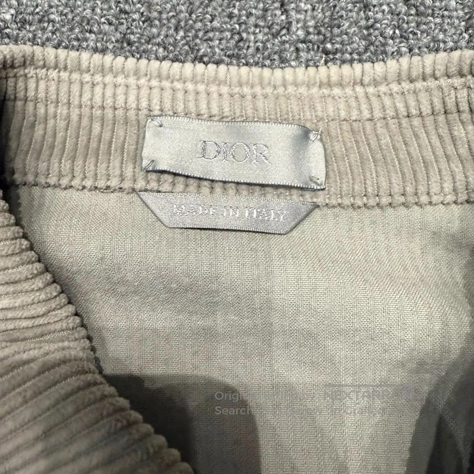 Dior Gray Corduroy Long Sleeve Button-Up Shirt. Size US XL / EU 56 / 4 - 7 Thumbnail