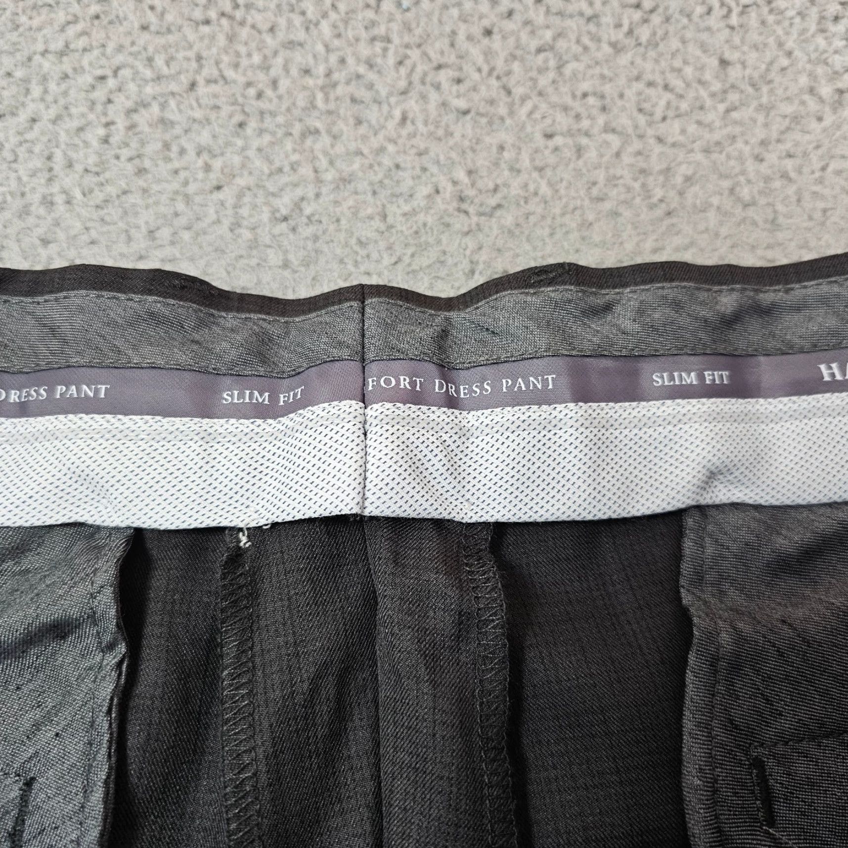 Haggar Haggar Dress Pants Mens 36x29 Gray Slim Fit Premium Stretch Flat Front Dress Pants Mens Slim Gray 36 29 Modern Classic Size US 36 / EU 52 - 5 Thumbnail