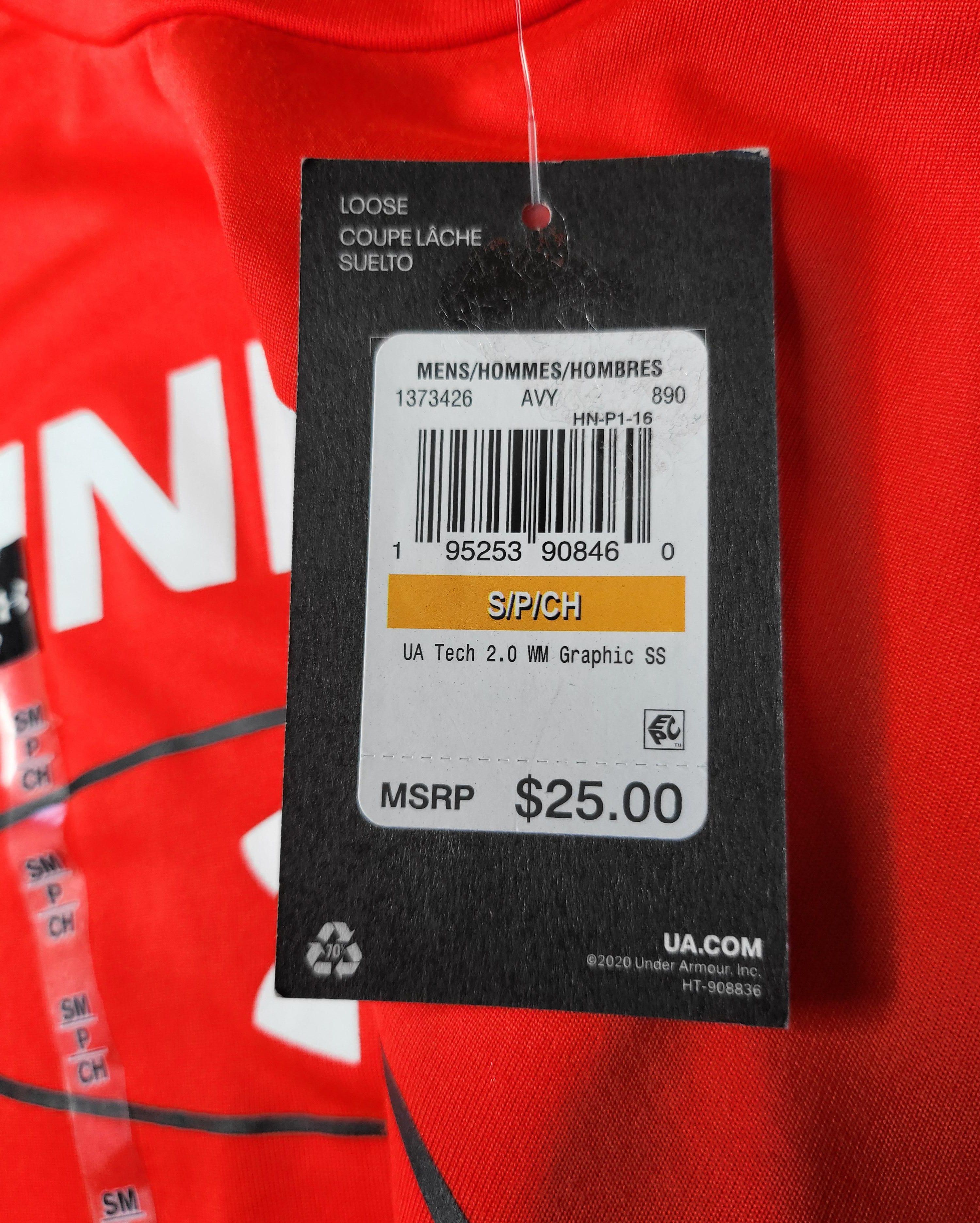 Under Armour NWT Under Armour Men's Tech 2.0 Wordmark Graphic Red Size S Size US S / EU 44-46 / 1 - 4 Thumbnail