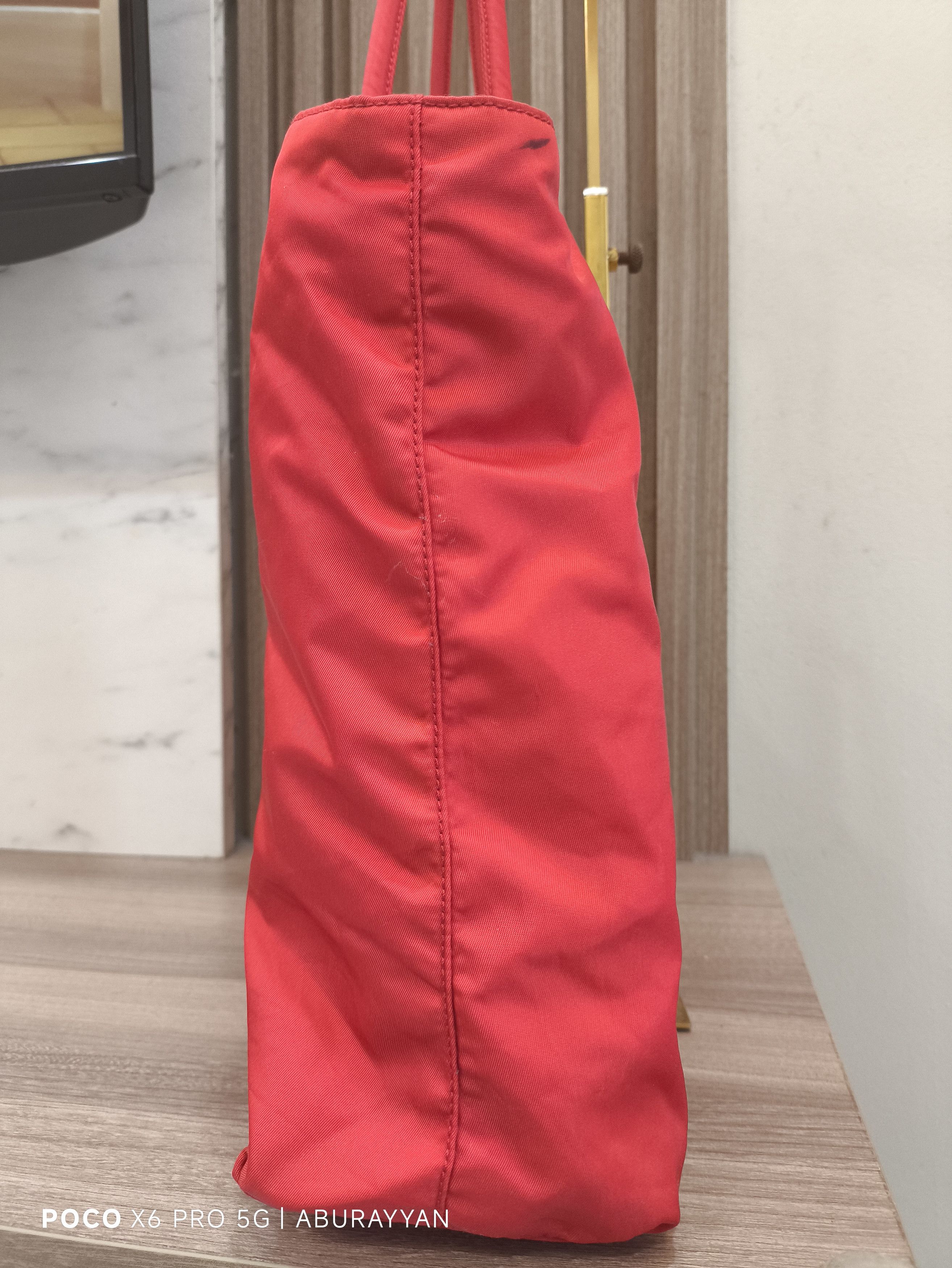 Prada Prada Tessuto Nylon Red Totebag Size ONE SIZE - 2 Thumbnail