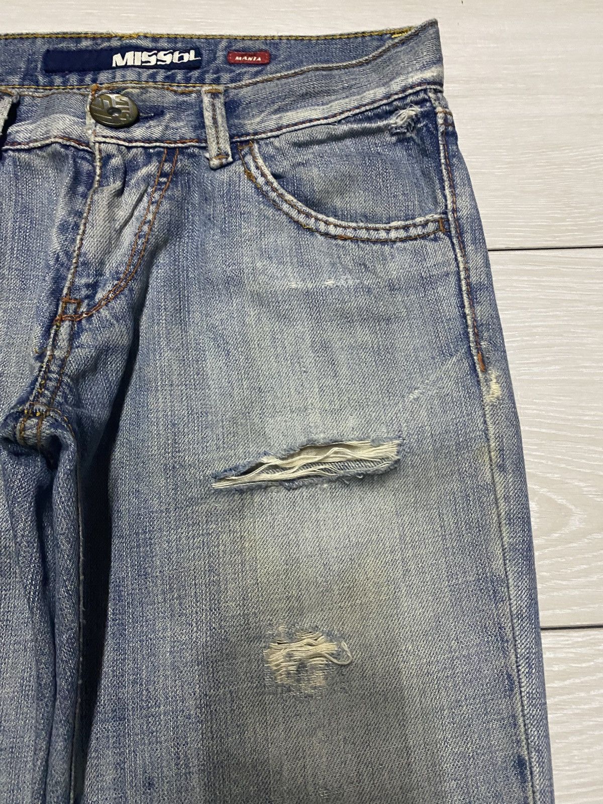 Japanese Brand Vintage Japanese Brand Miss60 Distressed Bootcut Flare Jeans Size US 30 / EU 46 - 8 Thumbnail