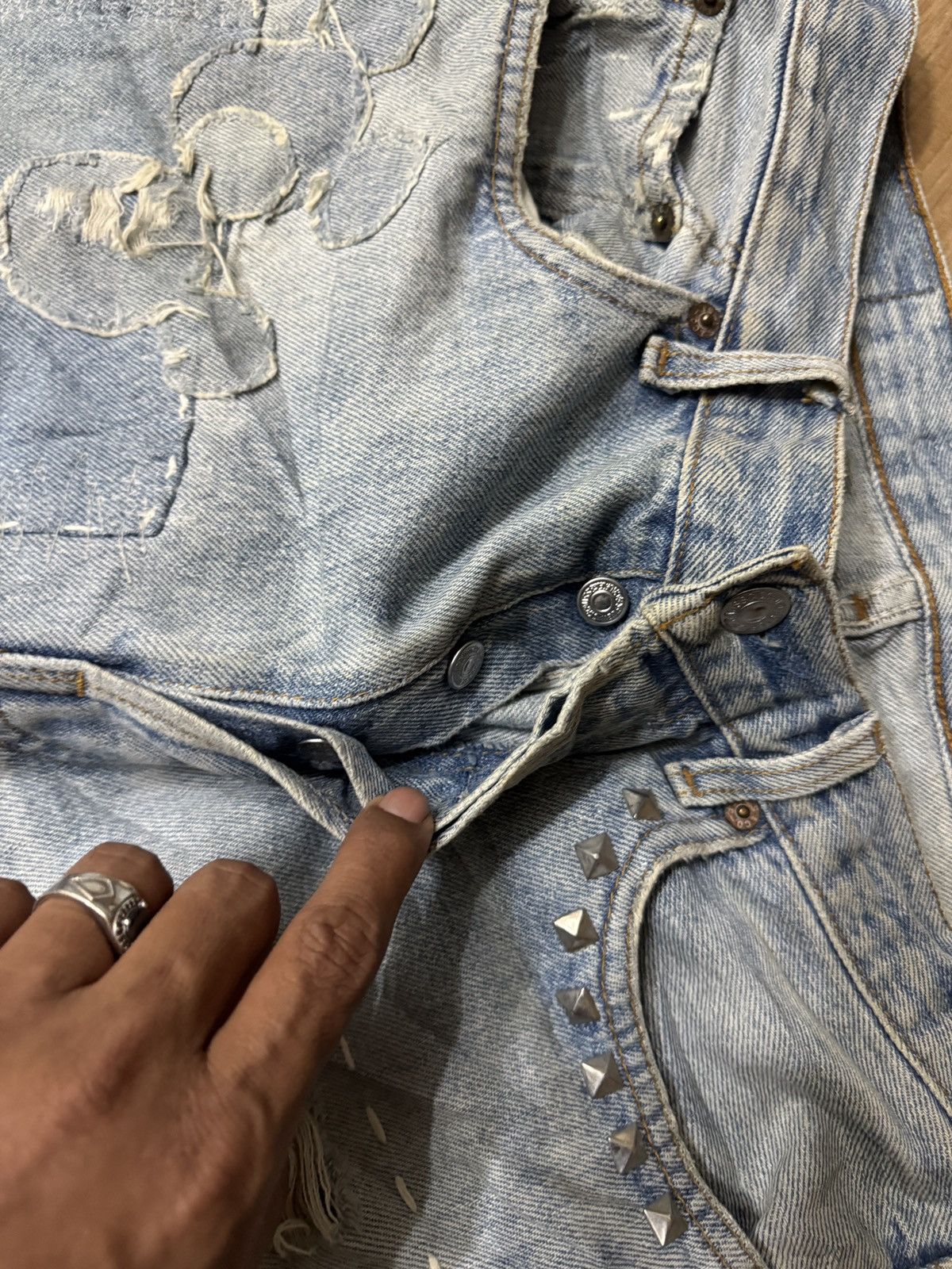 Levi's × Levi's Made & Crafted RARE! Vintage Levis 501 x DISNEY DEATH VALLEY custom Jeans Size US 32 / EU 48 - 3 Thumbnail