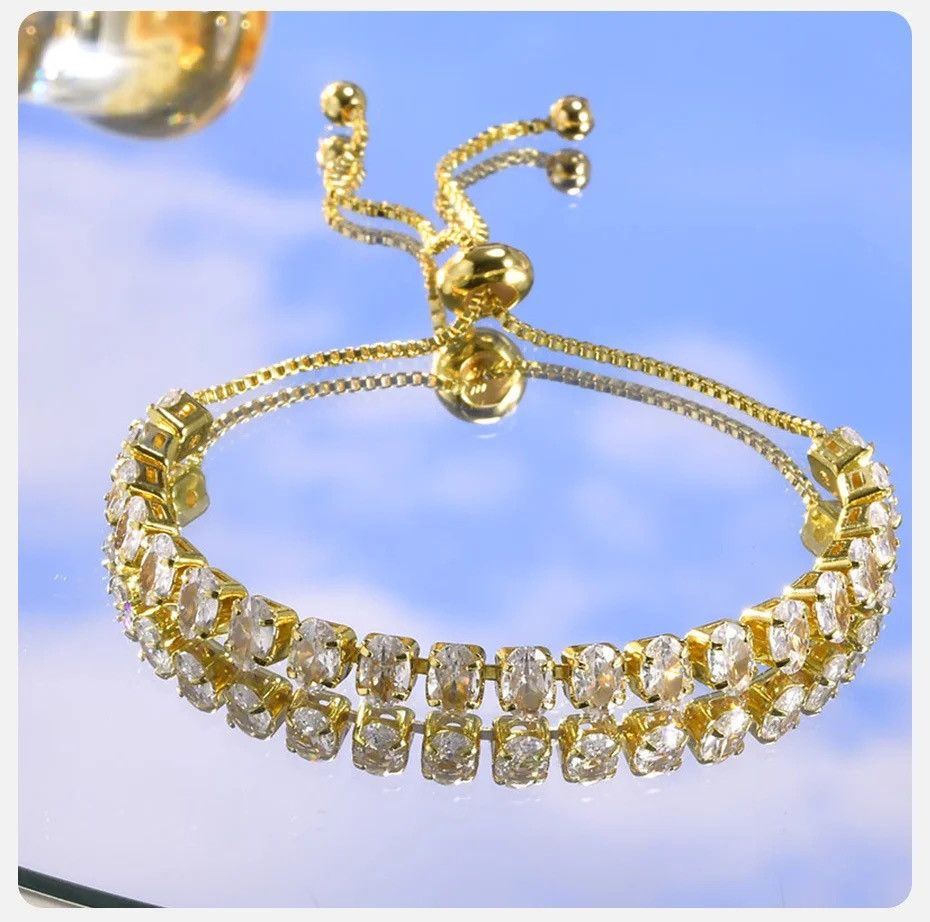 Other Glamour 6mm Tennis Chain Wristband Bracelet Size ONE SIZE - 1 Thumbnail