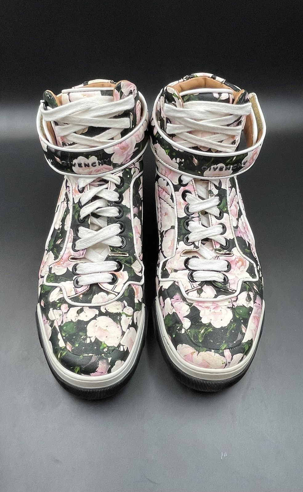 Givenchy Givenchy Tyson Floral High Top Sneaker Size US 12 / EU 45 - 1 Thumbnail