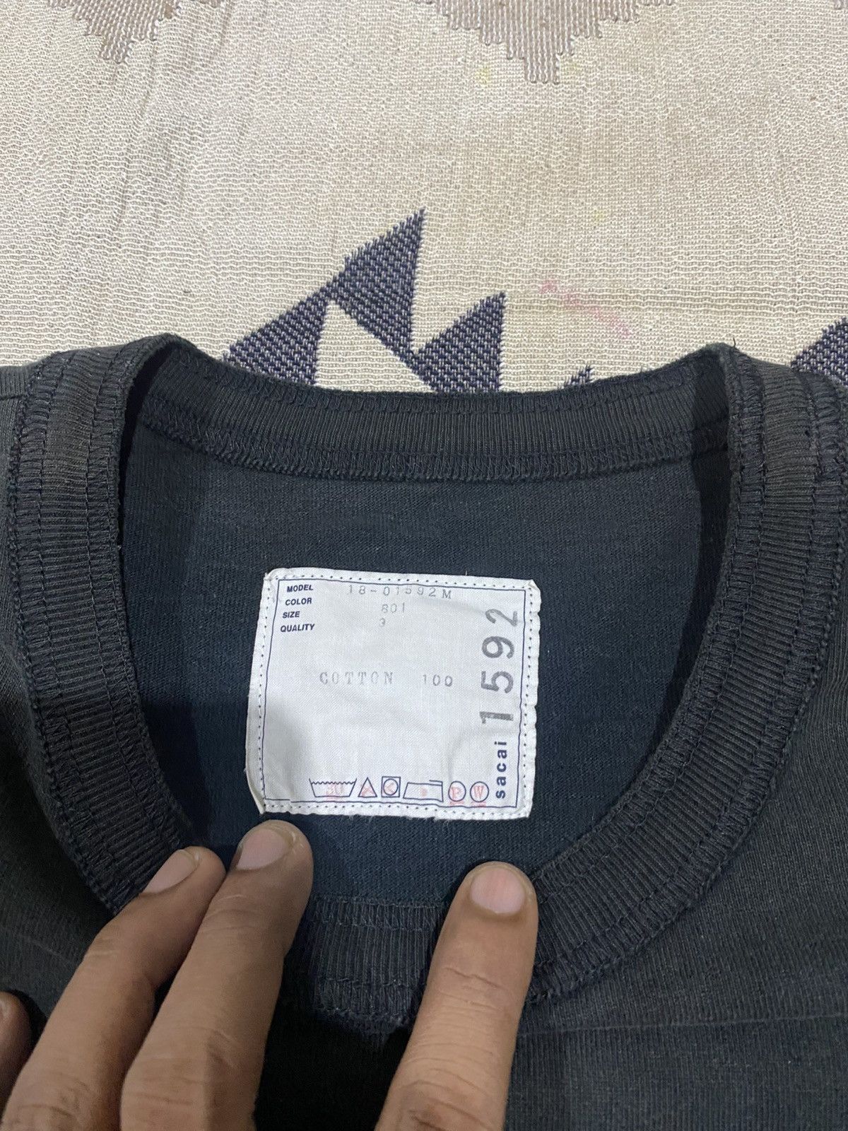 Sacai SS18 SACAI X LAWRENCE WEINER SPELLOUT TSHIRT Size US L / EU 52-54 / 3 - 9 Thumbnail