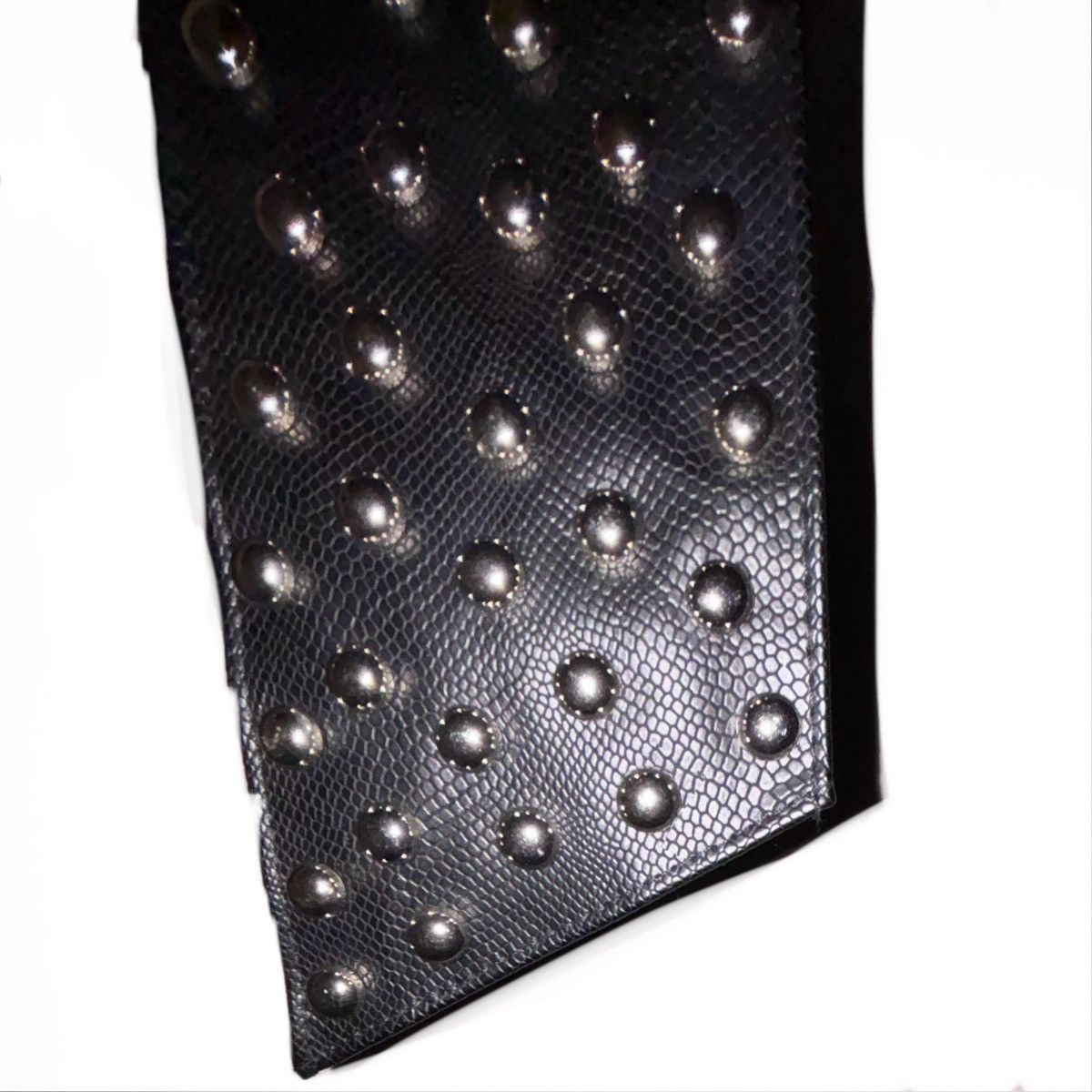 Other Womens black gothic silver studded belt wide fit OSFM Size ONE SIZE - 2 Thumbnail