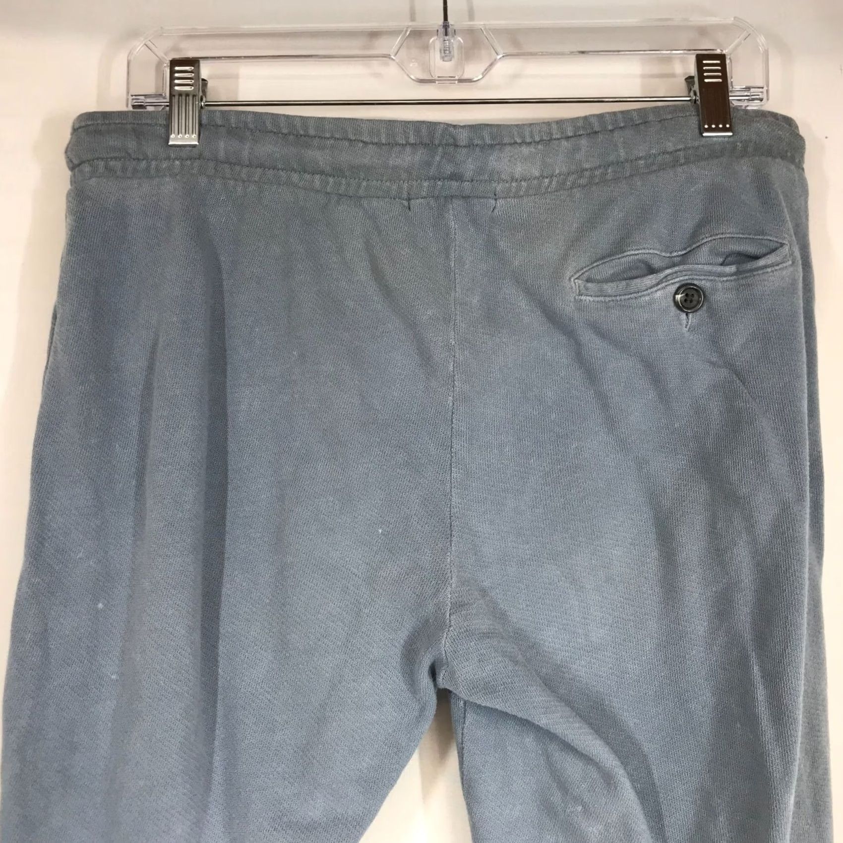 Vintage ATM WOMEN'S XS BLUE SWEATPANTS 100% COTTON DRAWSTRING WAIST Size 26" / US 2 / IT 38 - 5 Thumbnail