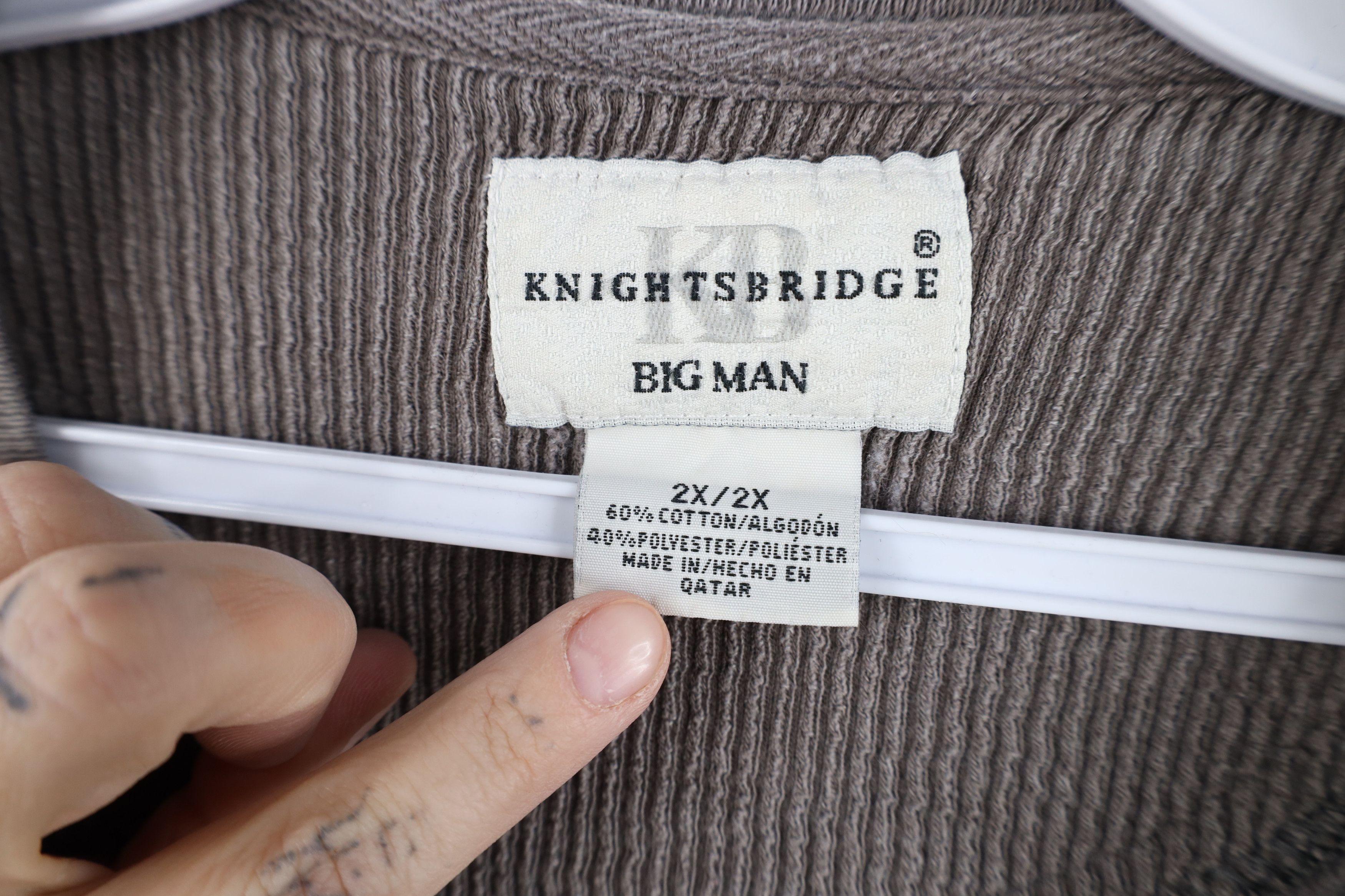 Vintage Vintage 90s Streetwear Blank Ribbed Knit Long Sleeve T-Shirt Size US XXL / EU 58 / 5 - 6 Thumbnail