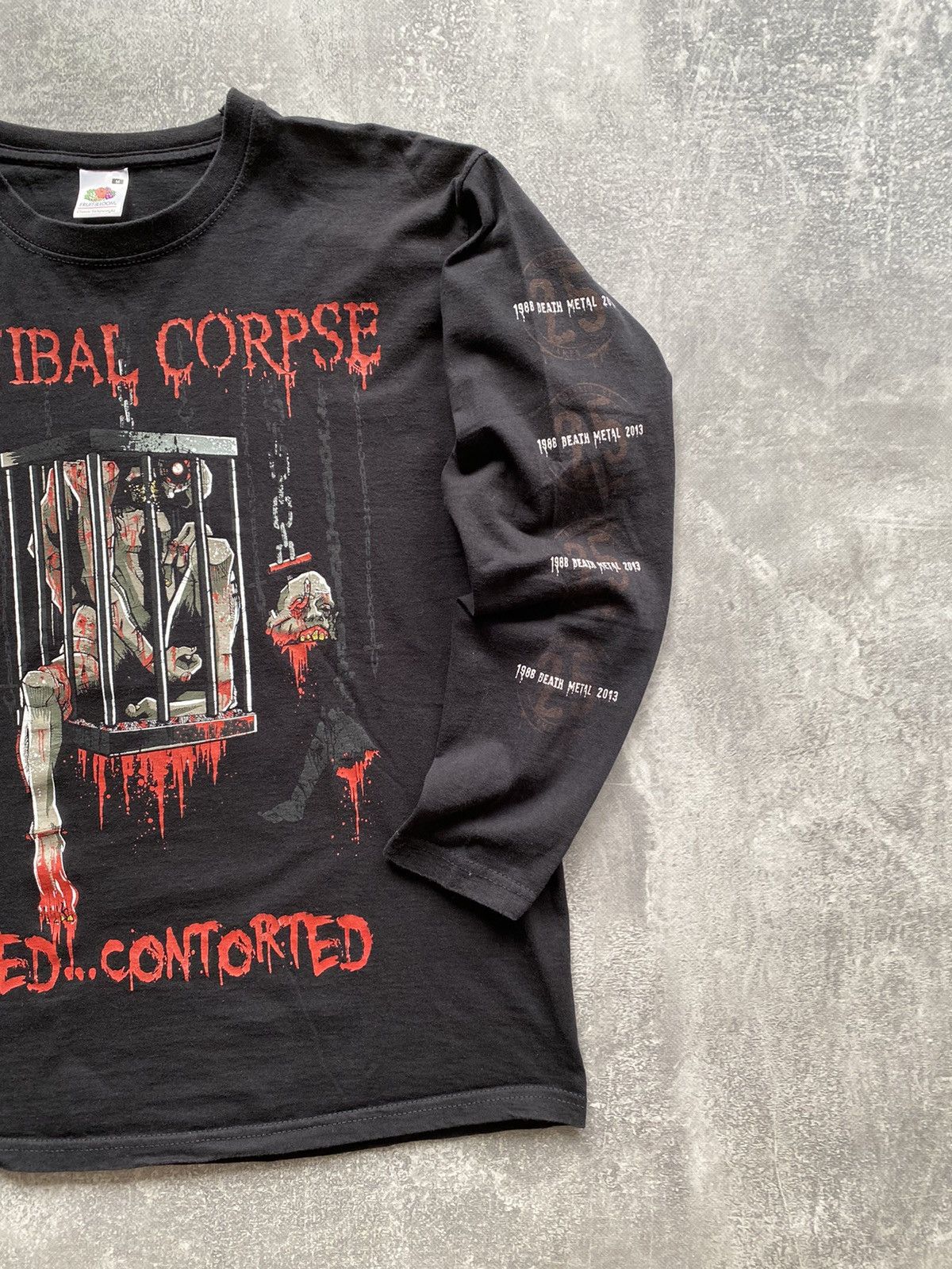 Band Tees Vintage Cannibal Corpse Caged Contorted Long Sleeve Tee Rare Size US M / EU 48-50 / 2 - 3 Thumbnail