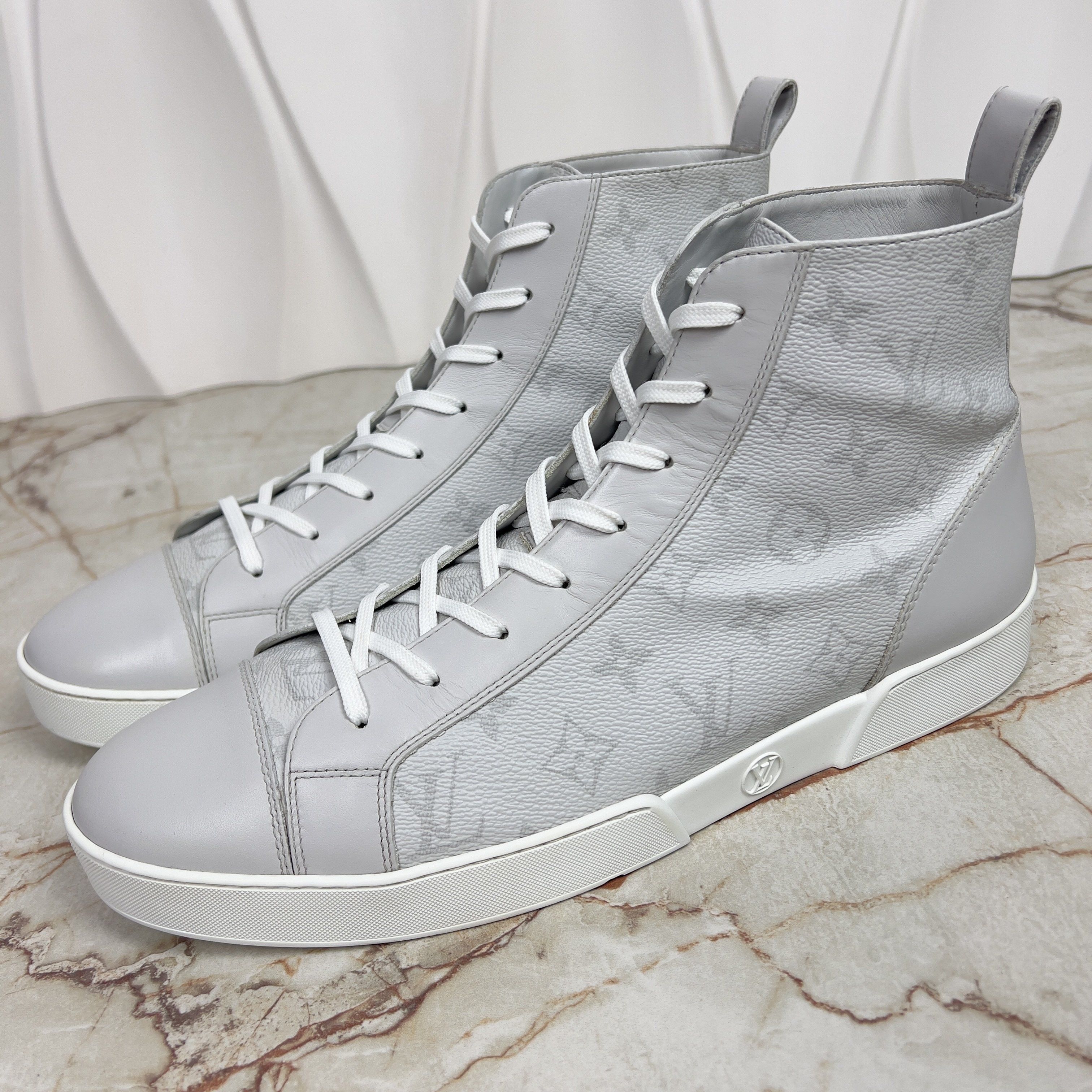 Louis Vuitton Match Up Sneaker LV Monogram Gray Leather Size US 11 / EU 44 - 1 Thumbnail