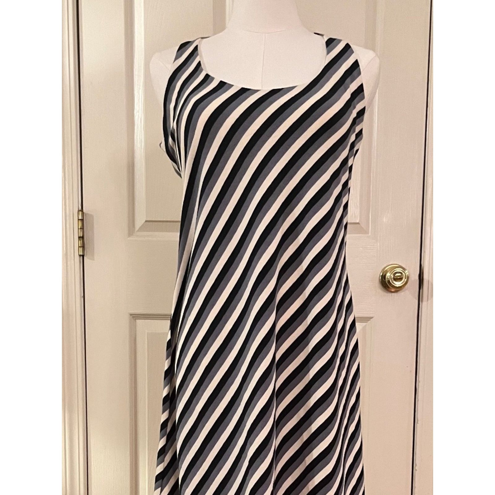 J.Crew J. Crew Striped Halter A-Line Maxi Dress Size Large Size L / US 10 / IT 46 - 1 Thumbnail