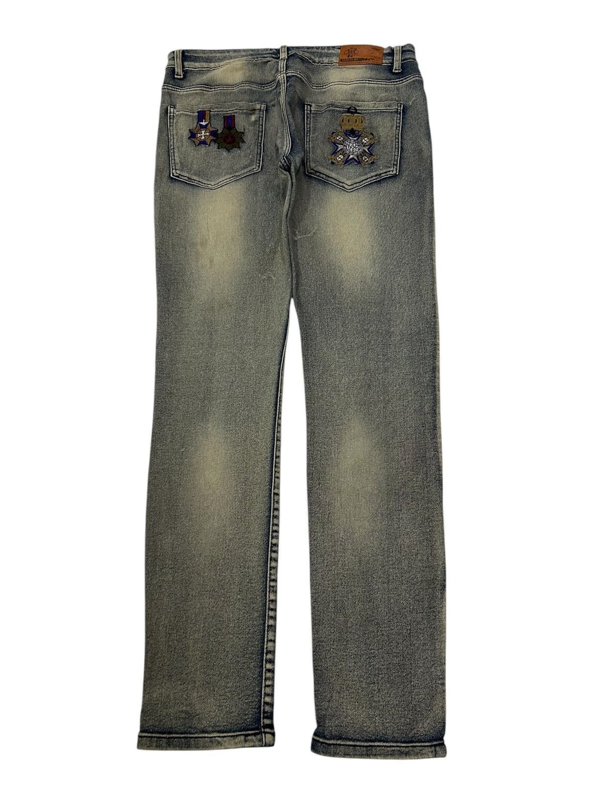 Japanese Brand Vintage Japanese Mud wash Crazy Patchwork Distressed Jeans Size US 32 / EU 48 - 2 Thumbnail