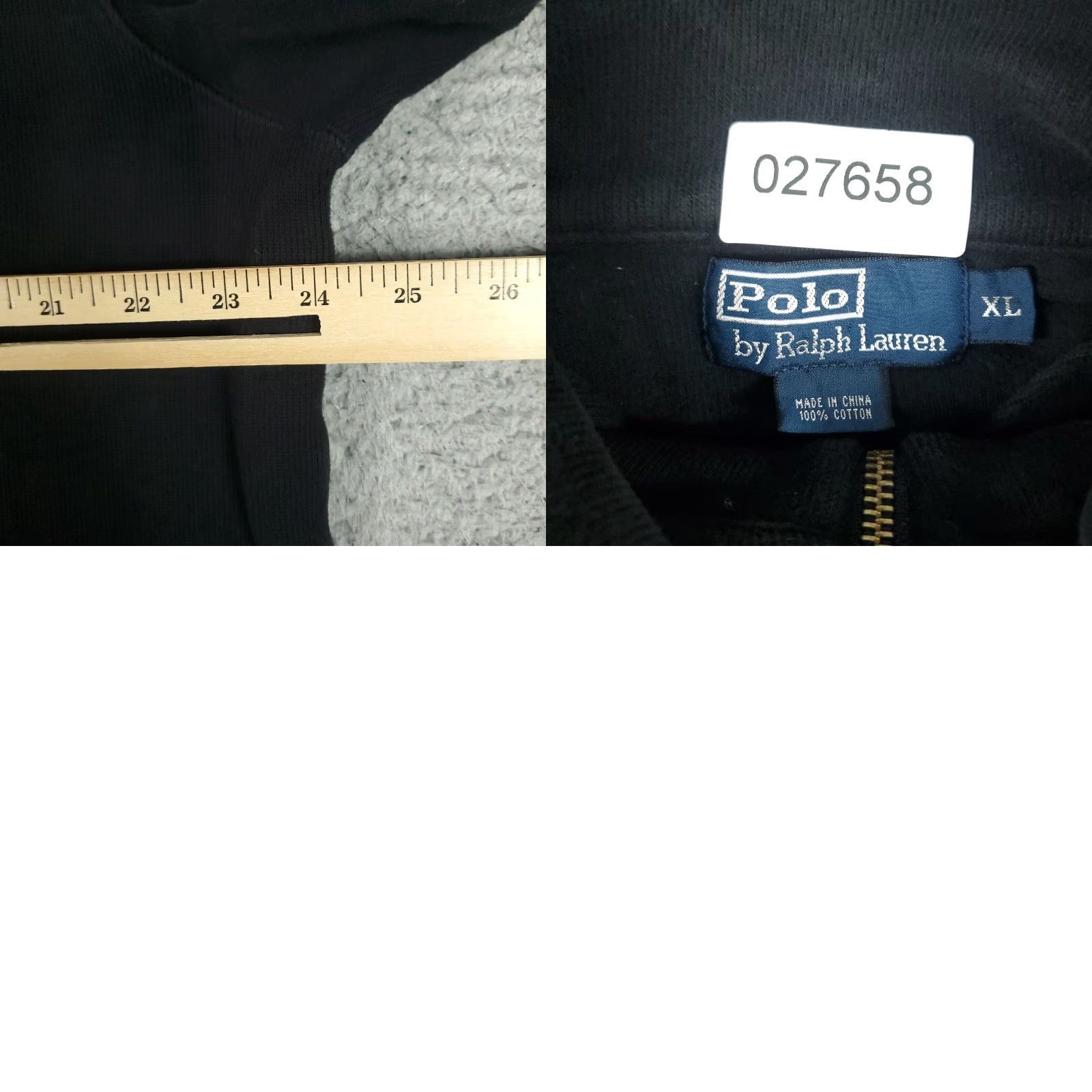 Ralph Lauren Ralph Lauren Mens XL Black Pony 1/4 Zip Pullover Sweatshirt Casual Sweater Size US XL / EU 56 / 4 - 8 Thumbnail