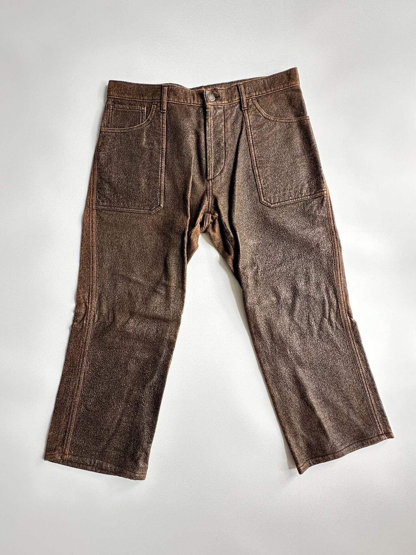 Maison Margiela Maison Margiela Ori.Batch Wax-coated 7/10 pants| Size US 30 / EU 46 - 1 Thumbnail