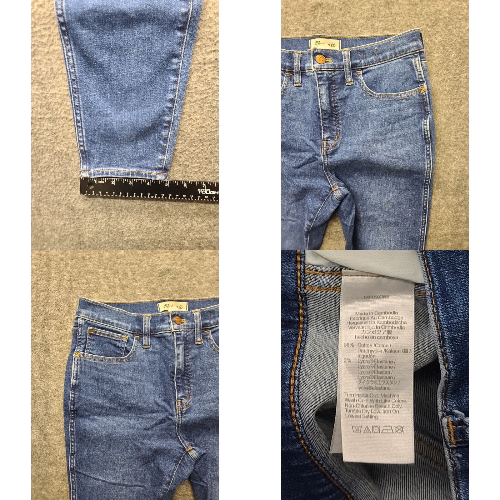 Madewell Madewell Jeans Women’s Size 28x27 High Rise Roadtripper Stretch Distressed Denim Blue 5-Pocket Regular Boys? Womens? Size 28" / US 6 / IT 42 - 8 Thumbnail