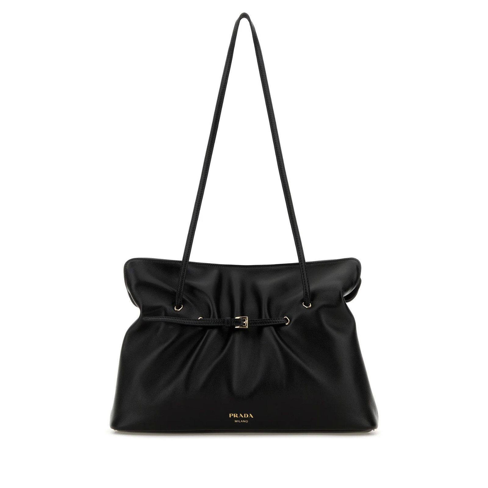 Prada PRADA Dada Medium Black Leather Shoulder Bag New & Authentic Size ONE SIZE - 1 Thumbnail