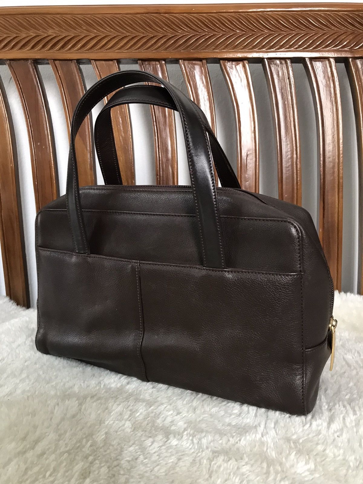 Burberry Burberry Handbag Brown Leather Size ONE SIZE - 7 Thumbnail