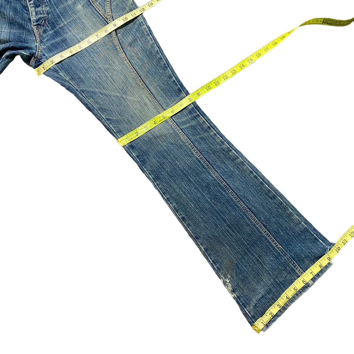 Morgan Homme Vintage Morgan Homme Distressed Denim Flare Jeans Size US 30 / EU 46 - 18 Thumbnail