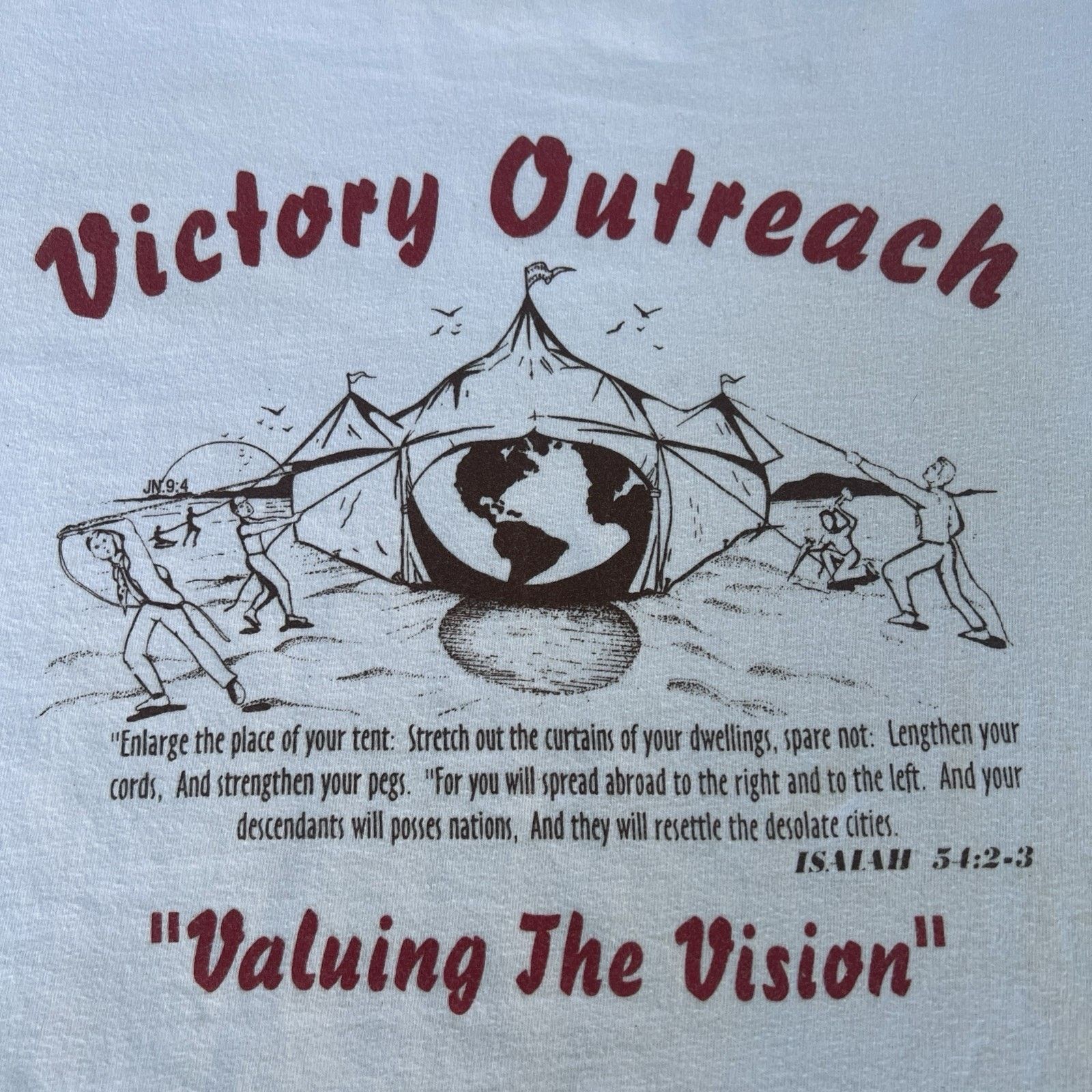 Hanes Vintage 90’s Rare Jesus T-Shirt Victory Outreach Church XL Size US XL / EU 56 / 4 - 3 Thumbnail