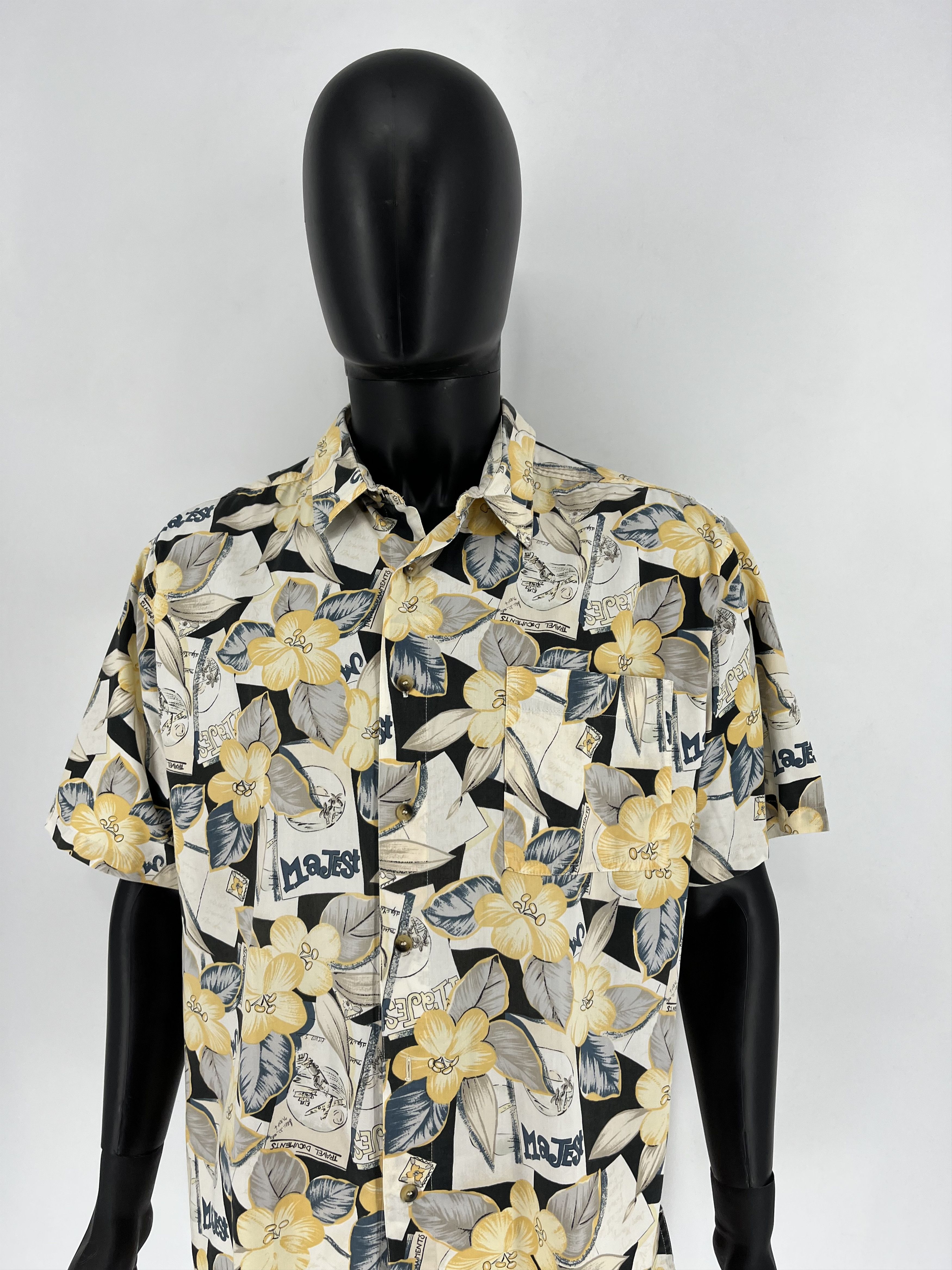 Vintage Vintage Art Streetwear Hawaiian Travis Scott style Size US L / EU 52-54 / 3 - 4 Thumbnail