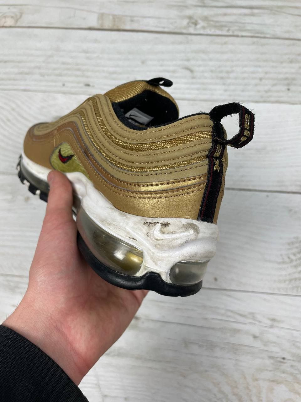 Nike Nike Air Max 97 OG Metallic Gold Sneakers Size US 9 / EU 42 - 5 Thumbnail