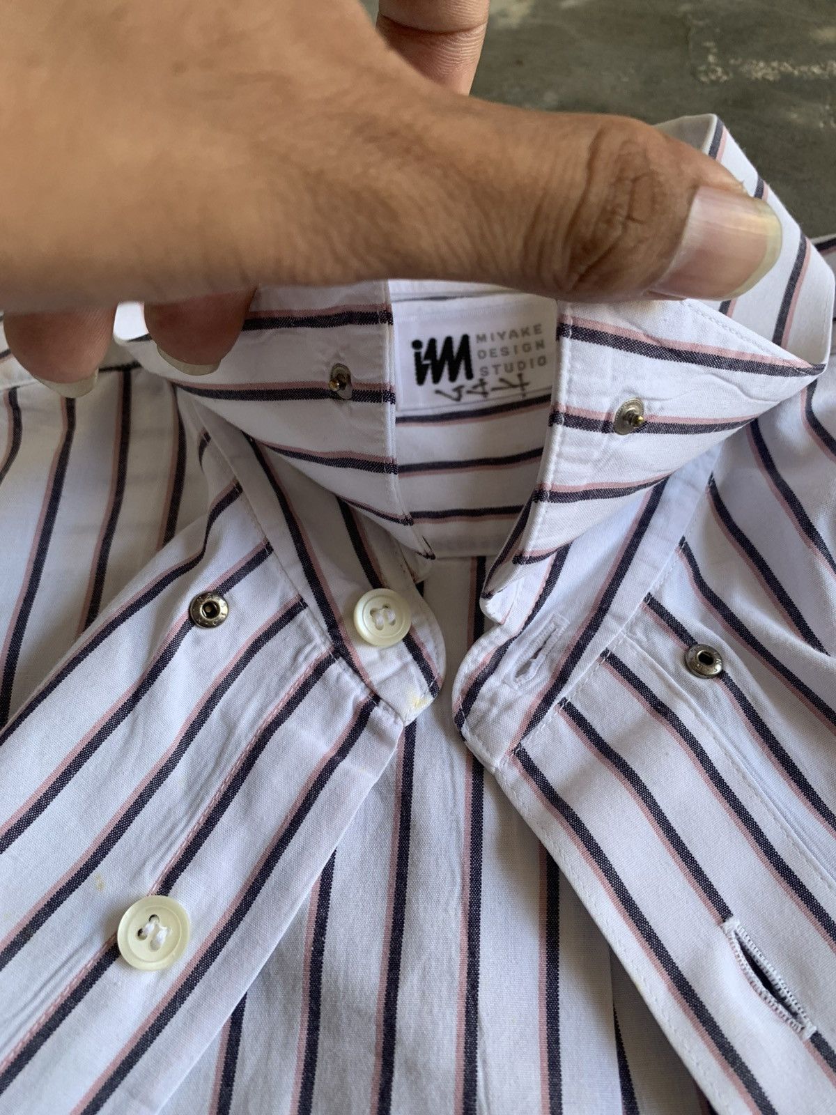 Issey Miyake 💥LAST SALE💥Issey Miyake Striped Shirt Japan Size US L / EU 52-54 / 3 - 5 Thumbnail