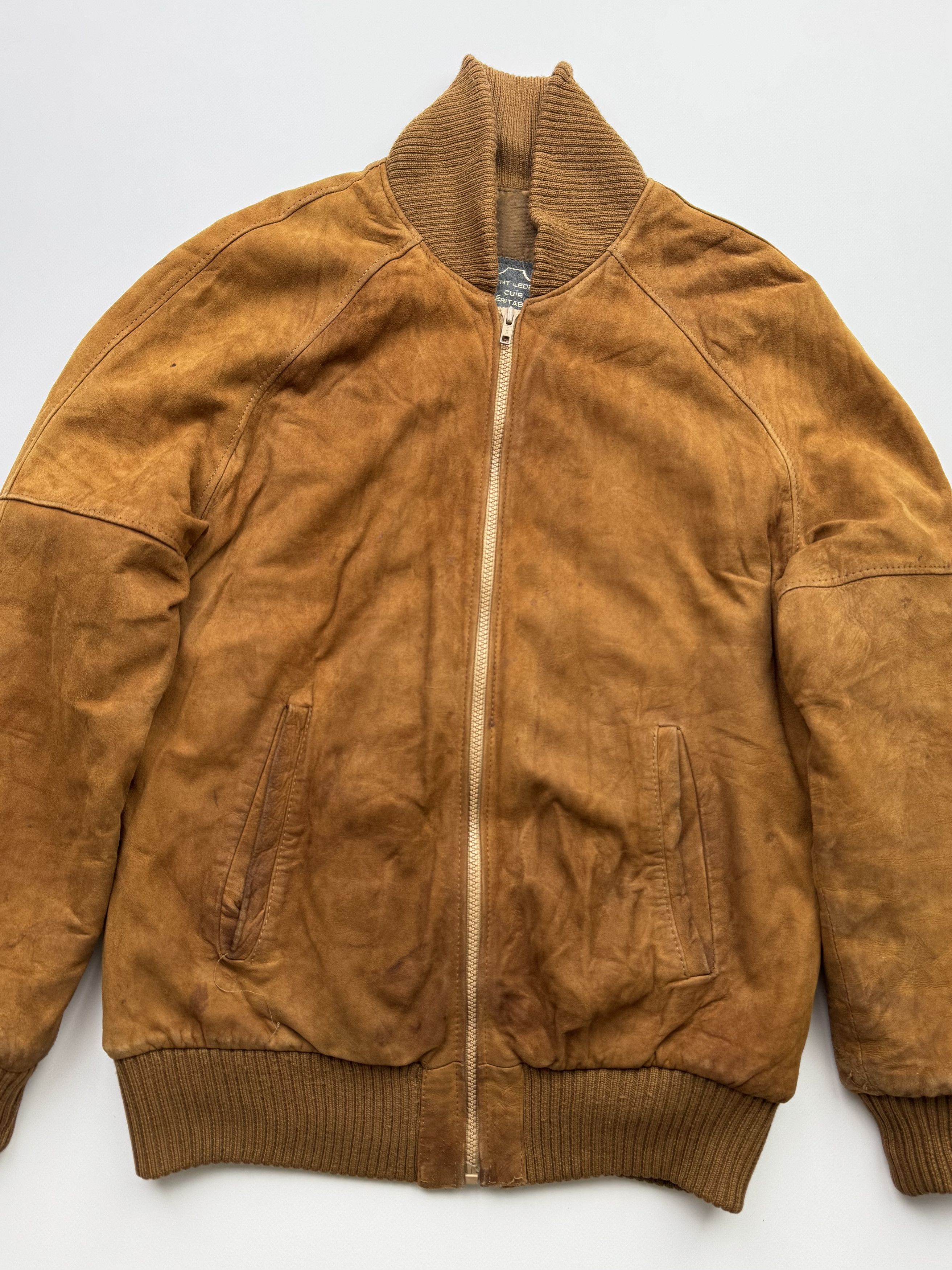 Vintage Vintage Thrashed Leather Bomber Jacket B431(V198)E2 Size US M / EU 48-50 / 2 - 4 Thumbnail