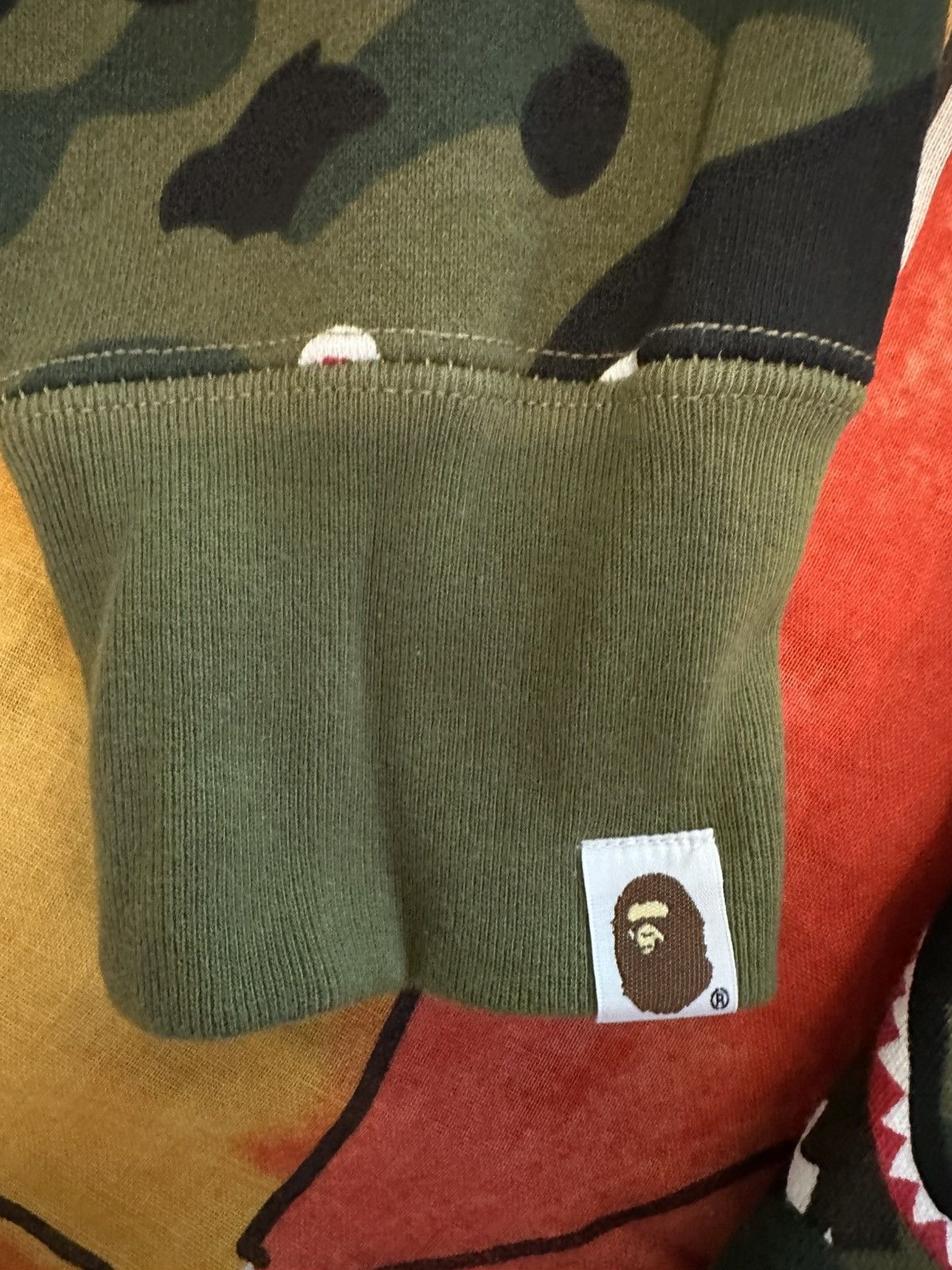 Bape A Bathing Ape 1st camo green tiger shark full zip hoodie Size US L / EU 52-54 / 3 - 10 Thumbnail