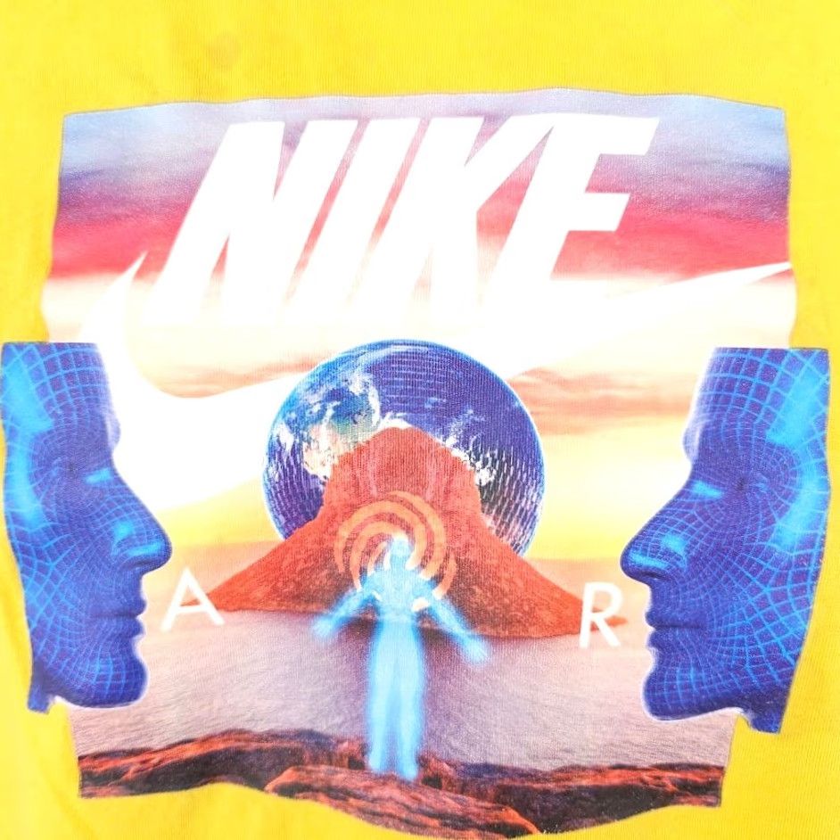 Nike Nike Air T Shirt Mens Small Yellow Sci Fi Art Futuristic Spiritual Streetwear Shirts Mens Size US S / EU 44-46 / 1 - 3 Thumbnail