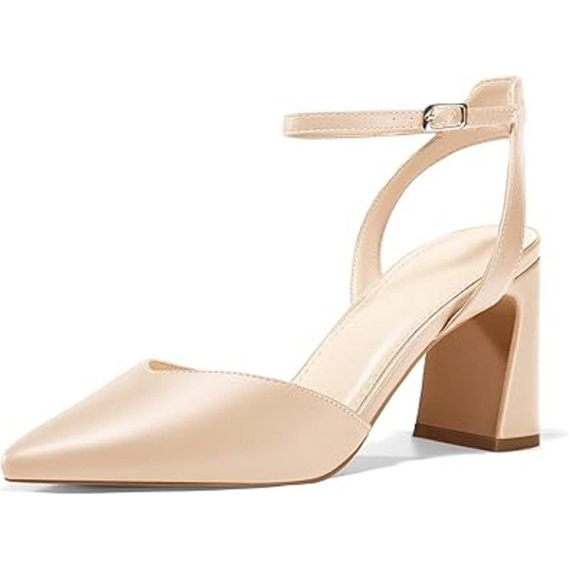 Other Juliet Holy Women's 10 Tan Pointy Toe Ankle Strap Heels Size US 10 / IT 40 - 1 Thumbnail