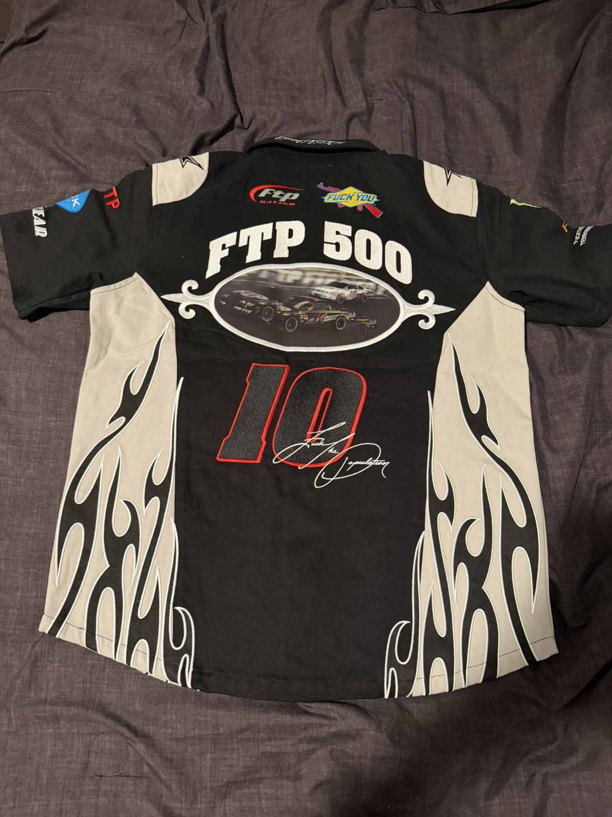 Fuck The Population FTP Raceway Button Up Shirt Medium IN HAND Size US M / EU 48-50 / 2 - 6 Thumbnail