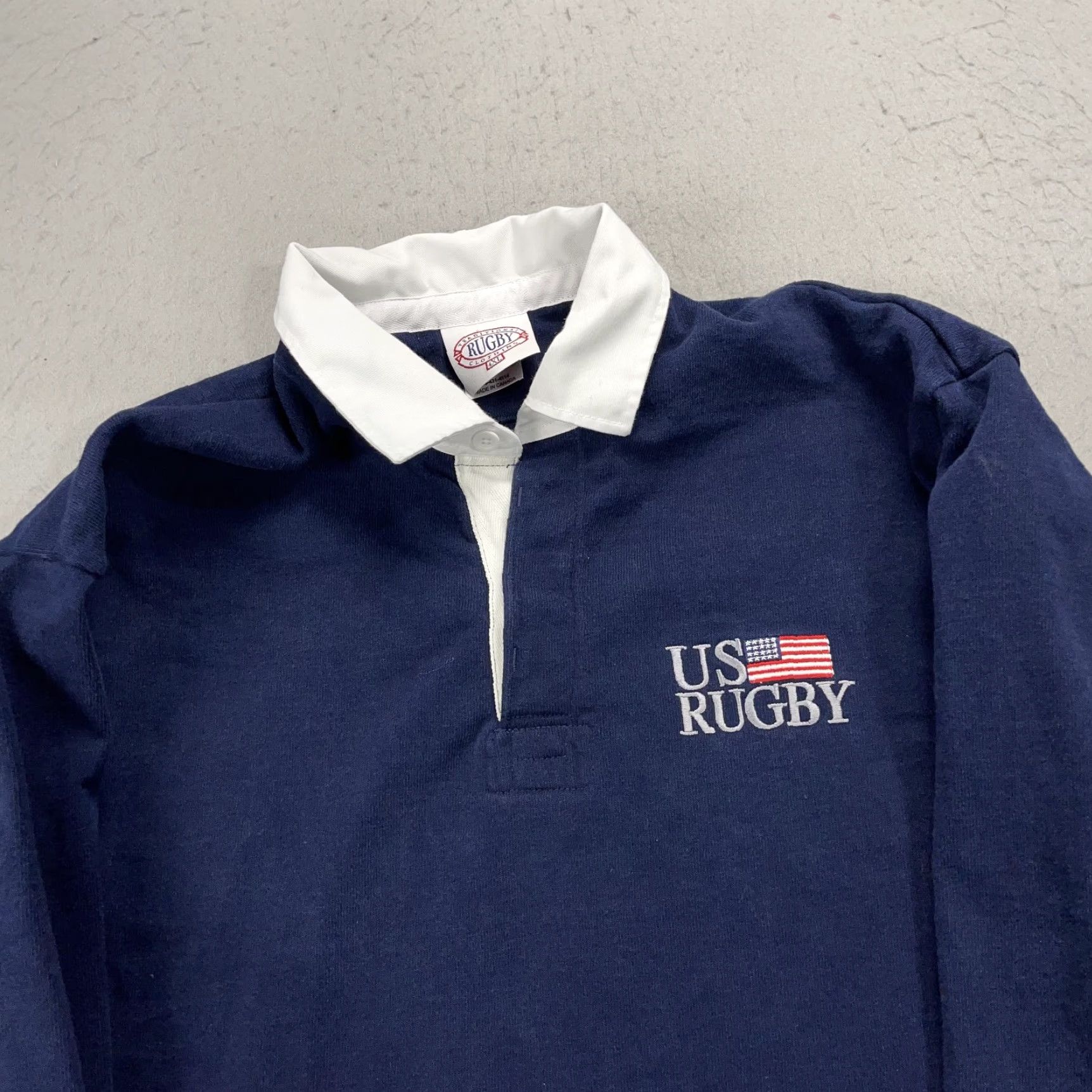 Vintage VINTAGE Rugby Polo Shirt Mens 4XL Blue Heavy Cotton United States USA 90s Size US XXL / EU 58 / 5 - 3 Thumbnail