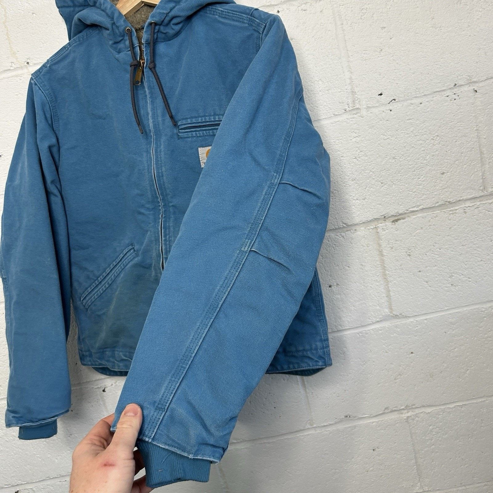 Carhartt Y2K Carhartt Sherpa-Lined Hooded Detroit Jacket “Blue Topaz” Size S / US 4 / IT 40 - 8 Thumbnail