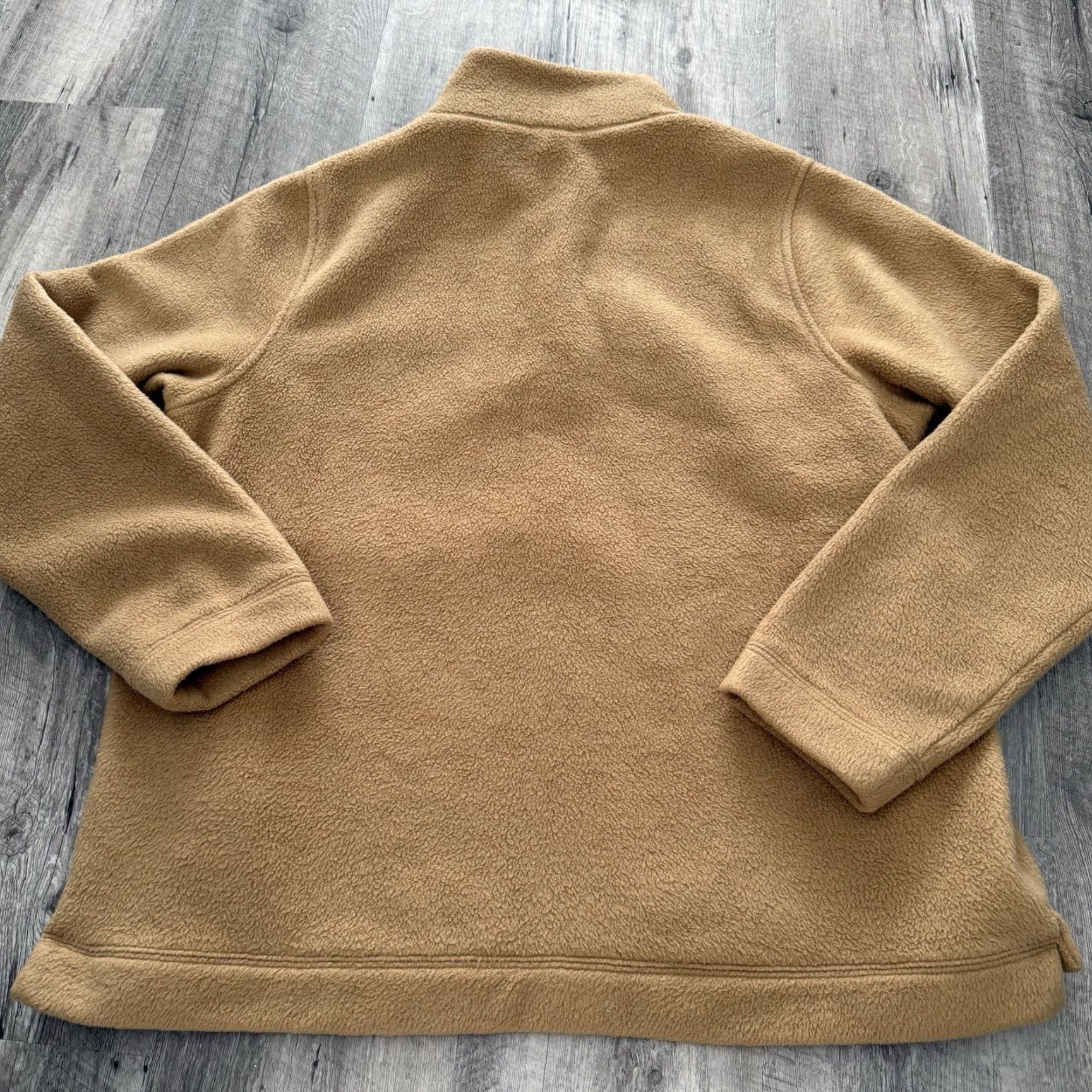 J.Crew J. Crew Sherpa Pullover Tunic 1/4 Button Fleece Womens L Tan Pockets Size L / US 10 / IT 46 - 5 Thumbnail