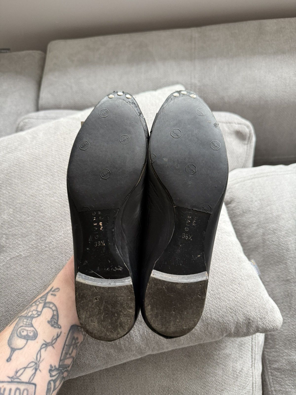 Givenchy Rare Givenchy Paris Black Leather Flat Ballet Shoes Sz 39,5 Size US 9.5 / IT 39.5 - 7 Thumbnail