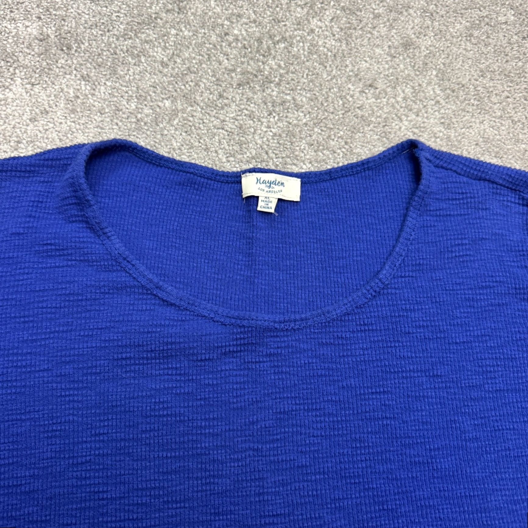 Bell Hayden Blouse Shirt Womens XL Royal Blue Cotton Lace Trim Bell Sleeve Tunic Blouse Womens XL Blue Lace Trim Bell Sleeve Cotton Size XL / US 12-14 / IT 48-50 - 4 Thumbnail