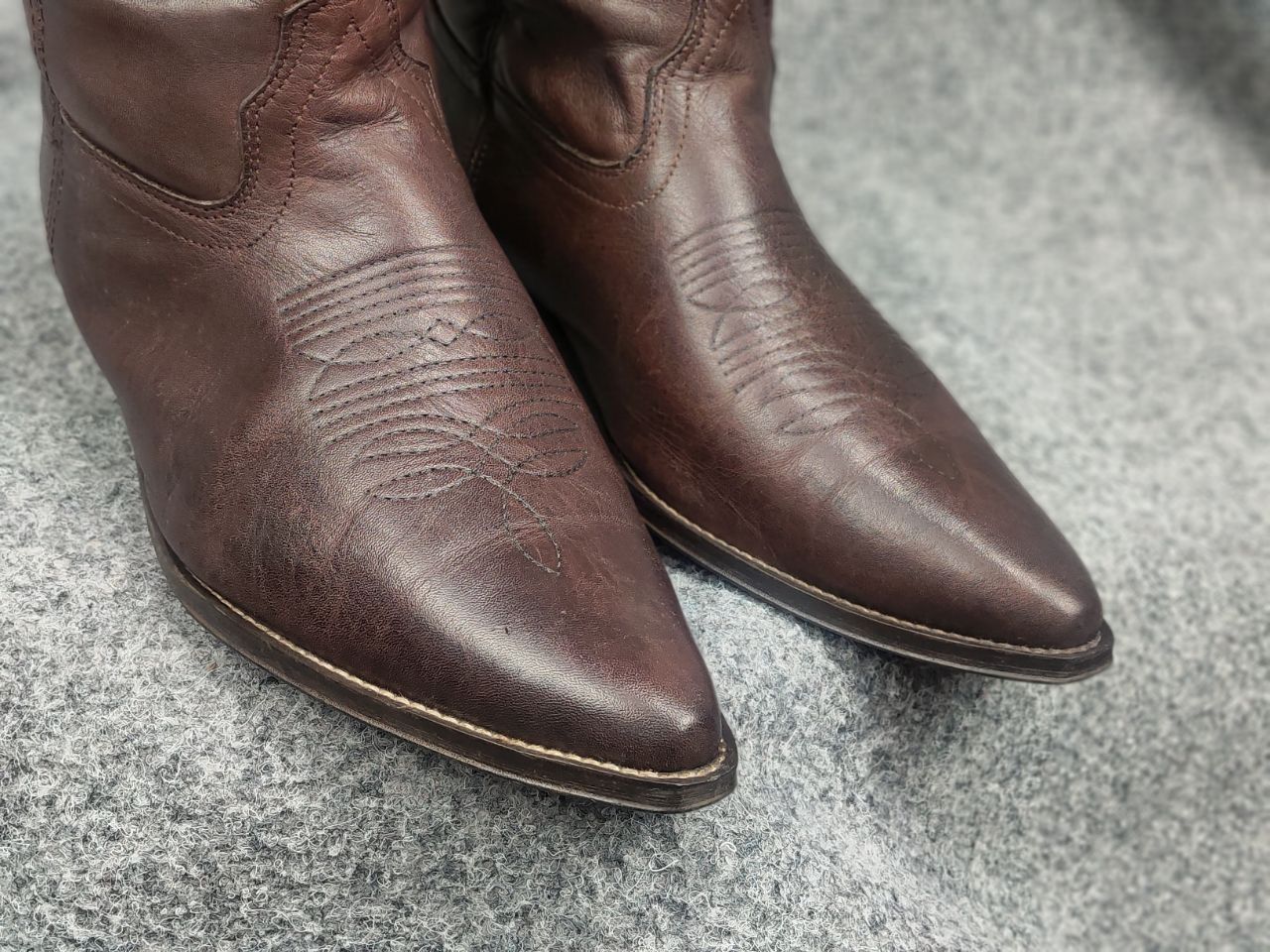 Sancho Boots Vintage 90's Joe Sanchez Leather Logo Western Cowboy Boots Size US 8 / EU 41 - 15 Thumbnail
